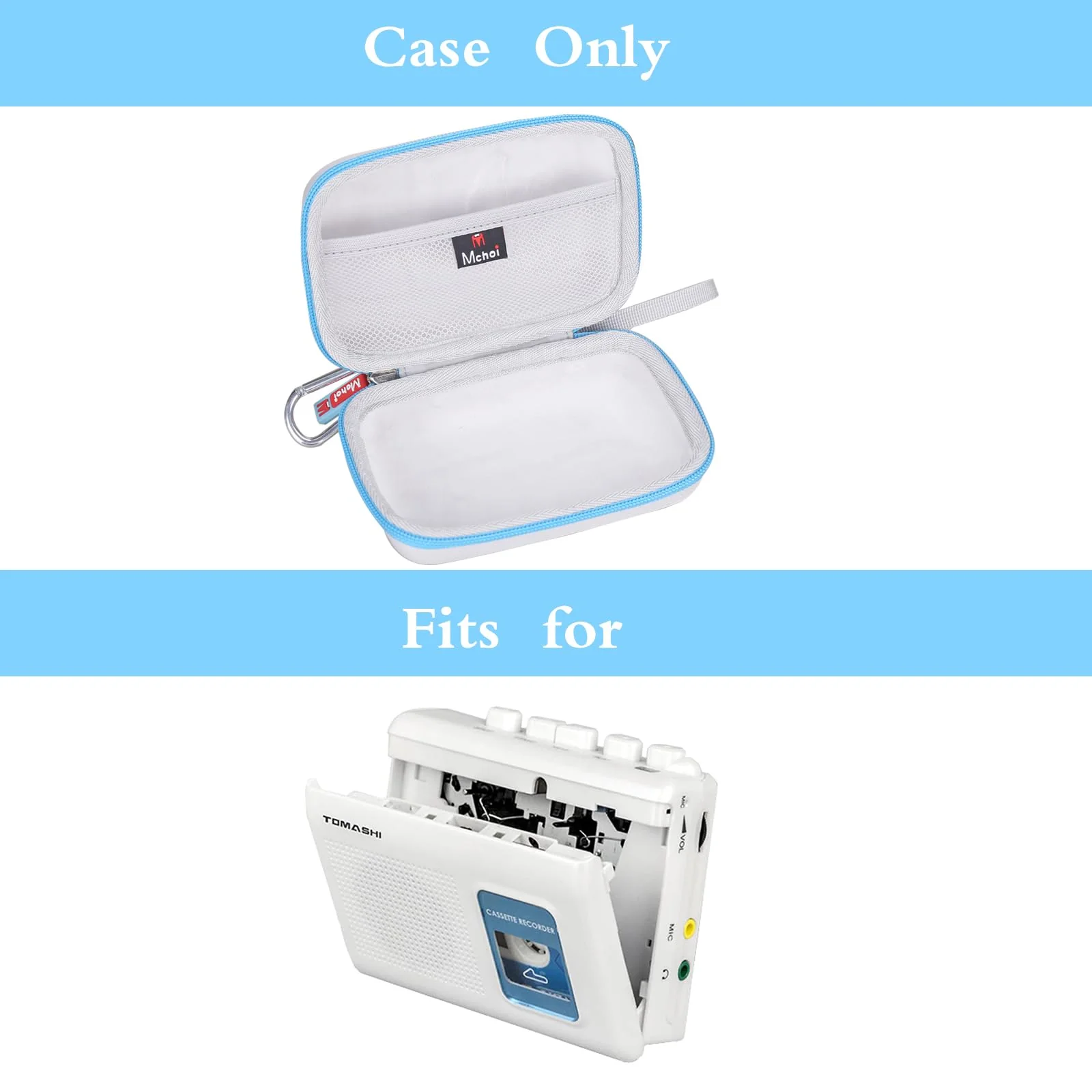 Mchoi Hard Storage Case Fits for TOMASHI Portable Cassette Player Tape Recorder Walkman, Case Only - Image 7
