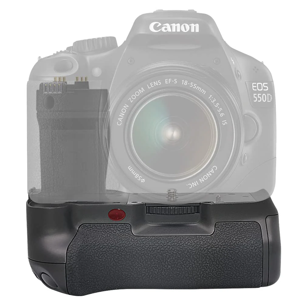 mcoplus BG-550D Vertical Battery Grip as BG-E8 Replacement for Canon EOS 550D 600D 650D 700D Rebel T2i T3i T4i T5i DSLR Camera, Hold LP-E8 or AA Battery - Image 2
