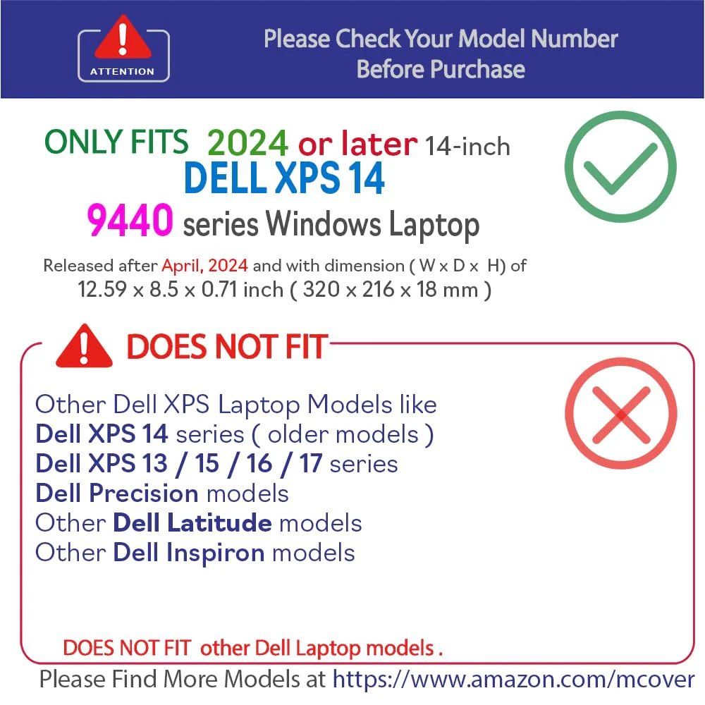 mCover Case ONLY Compatible for 2024 or later 14.5" Dell XPS 14 9440 series non-2-in-1 Traditional Windows Notebook Computers (NOT Fitting Other Dell Models) - Clear - Image 3