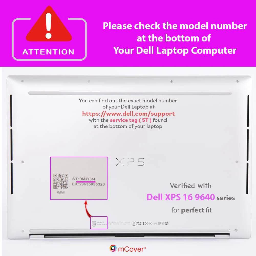 mCover Case ONLY Compatible for 2024 or later 16.3" Dell XPS 16 9640 series non-2-in-1 Traditional Windows Notebook Computers (NOT Fitting ANY Other Dell Models) - Black - Image 4