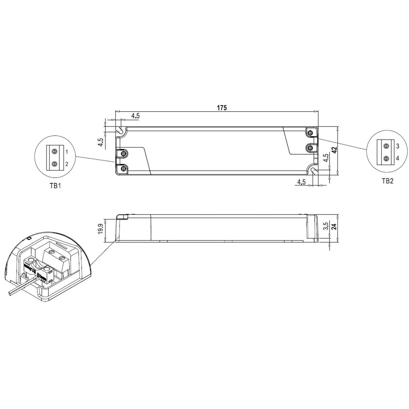 Mean Well ICL-16L Inrush Current Limiter 16A 23A 180...264V AC - Image 2