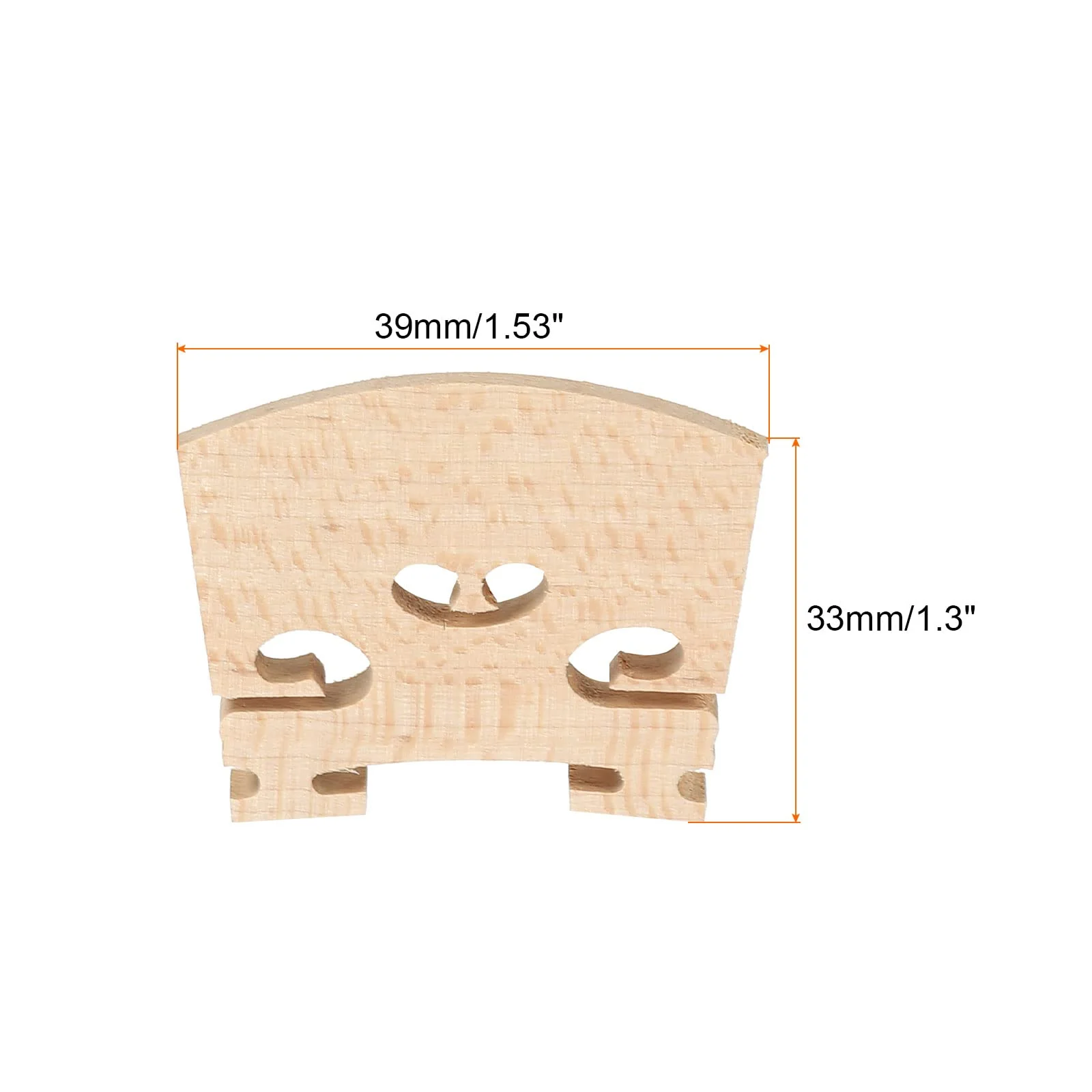 MECCANIXITY 1/4 Violin Bridge Maple Wood Violin Parts for 1/4 Violin, Pack of 2 - Image 2