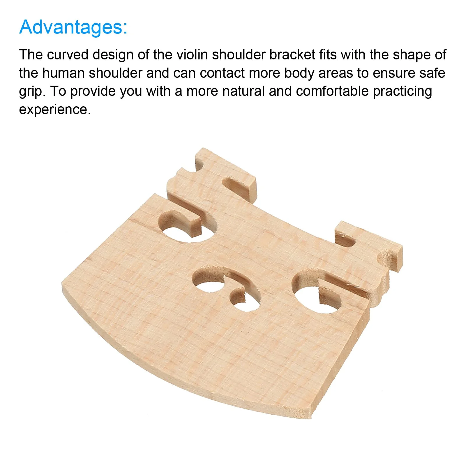 MECCANIXITY 1/4 Violin Bridge Maple Wood Violin Parts for 1/4 Violin, Pack of 2 - Image 4