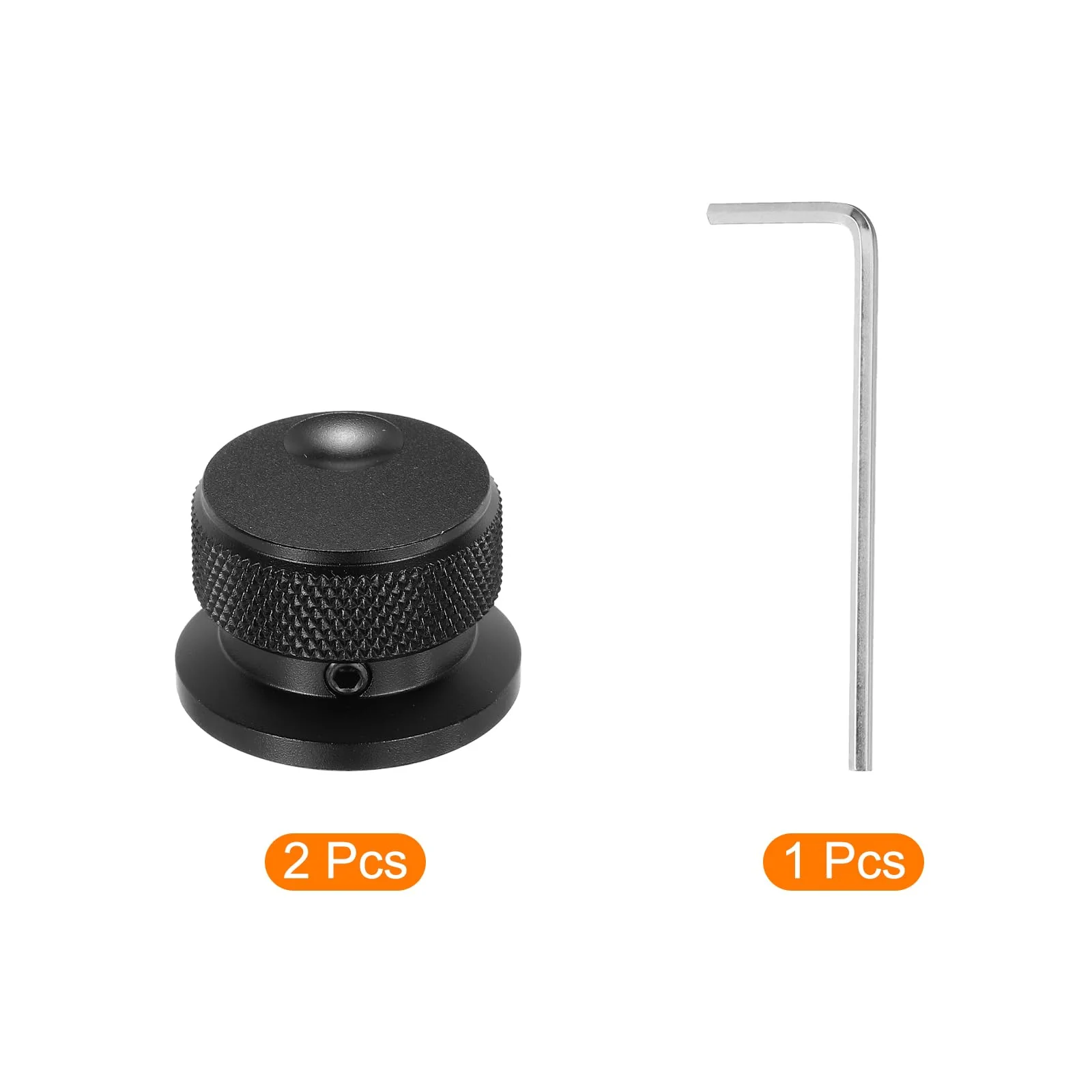 MECCANIXITY 2 Pcs Aluminium Potentiometer Knobs, 1/4" (6mm) Universal Volume Tone Control Knobs with Oval Groove Indicator for Guitar, 4/5" Black(30x20mm) 30x20mm - Image 3