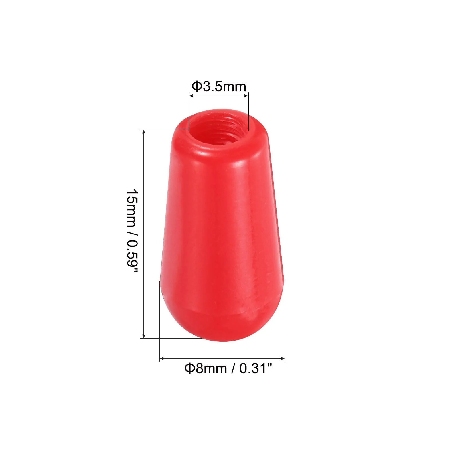 MECCANIXITY 2Pcs Guitar 3 Way Pickup Switch Tip M3.5 Plastic Toggle Switch Knobs for LP Electric Guitar, Red - Image 2