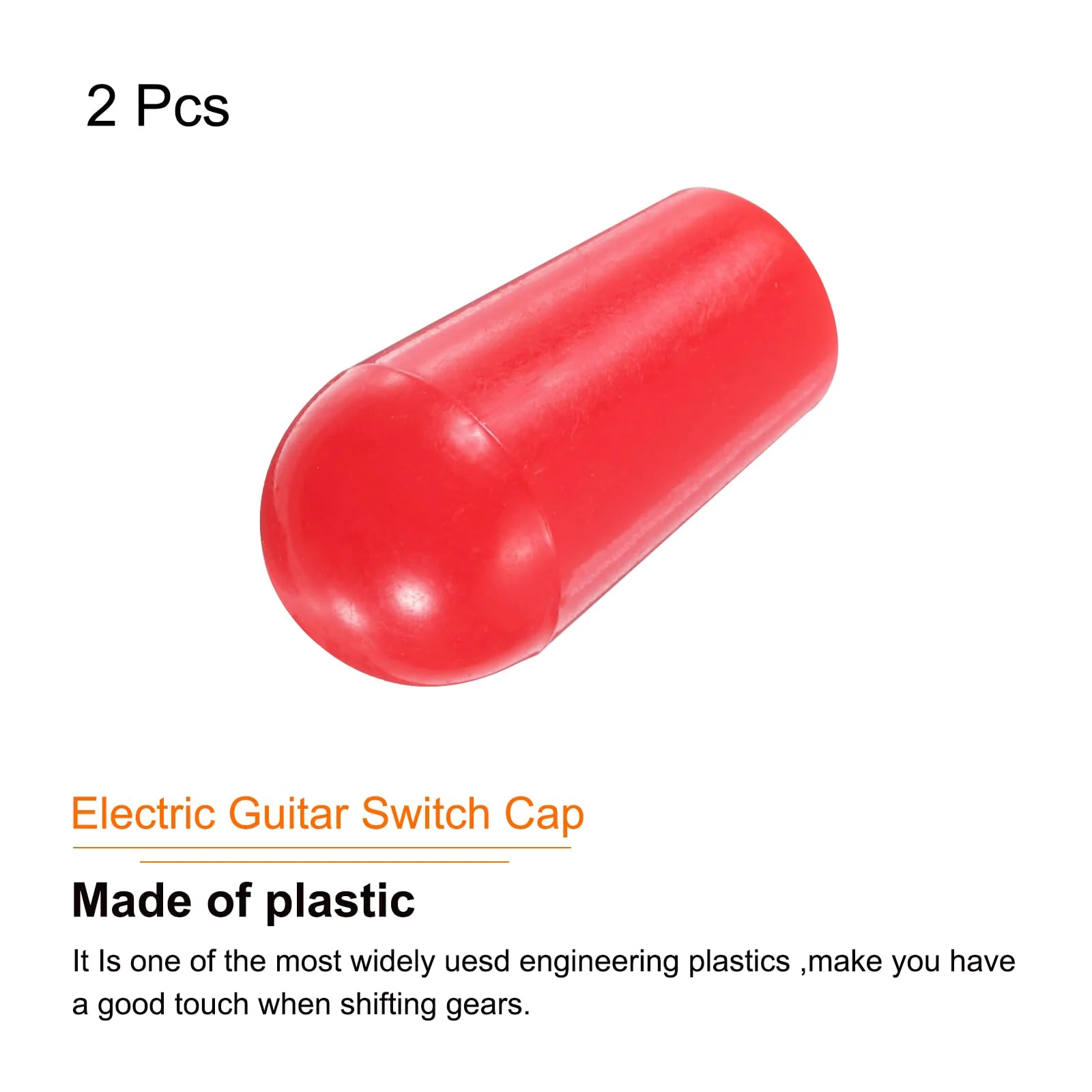 MECCANIXITY 2Pcs Guitar 3 Way Pickup Switch Tip M3.5 Plastic Toggle Switch Knobs for LP Electric Guitar, Red - Image 3