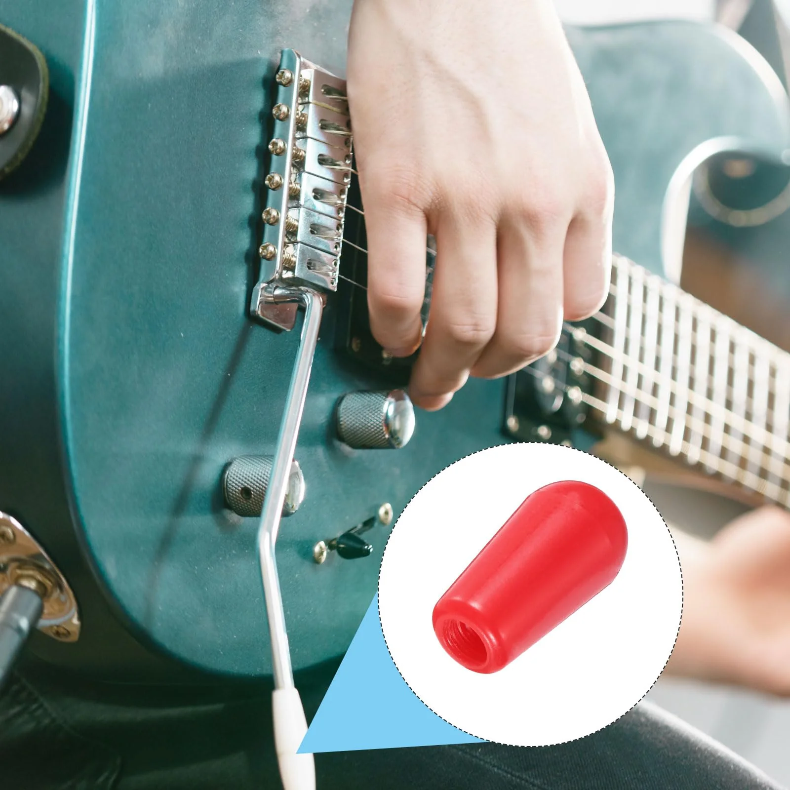 MECCANIXITY 2Pcs Guitar 3 Way Pickup Switch Tip M3.5 Plastic Toggle Switch Knobs for LP Electric Guitar, Red - Image 5
