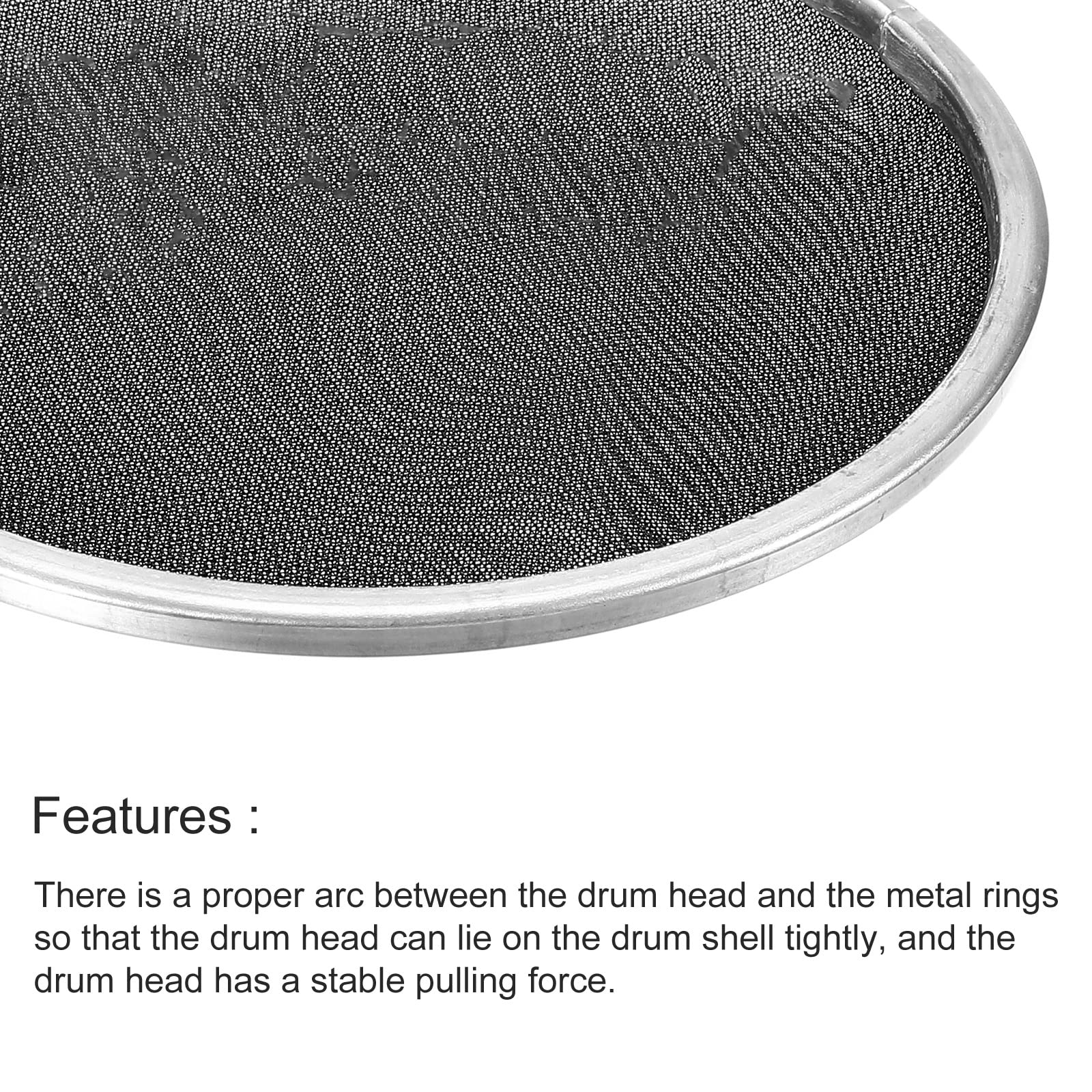 MECCANIXITY 6 Inch Mesh Drum Head Black Double Layer Mesh Shape Silent Mute Drum Skin Drum Practice Percussion Instrument Accessories - Image 5
