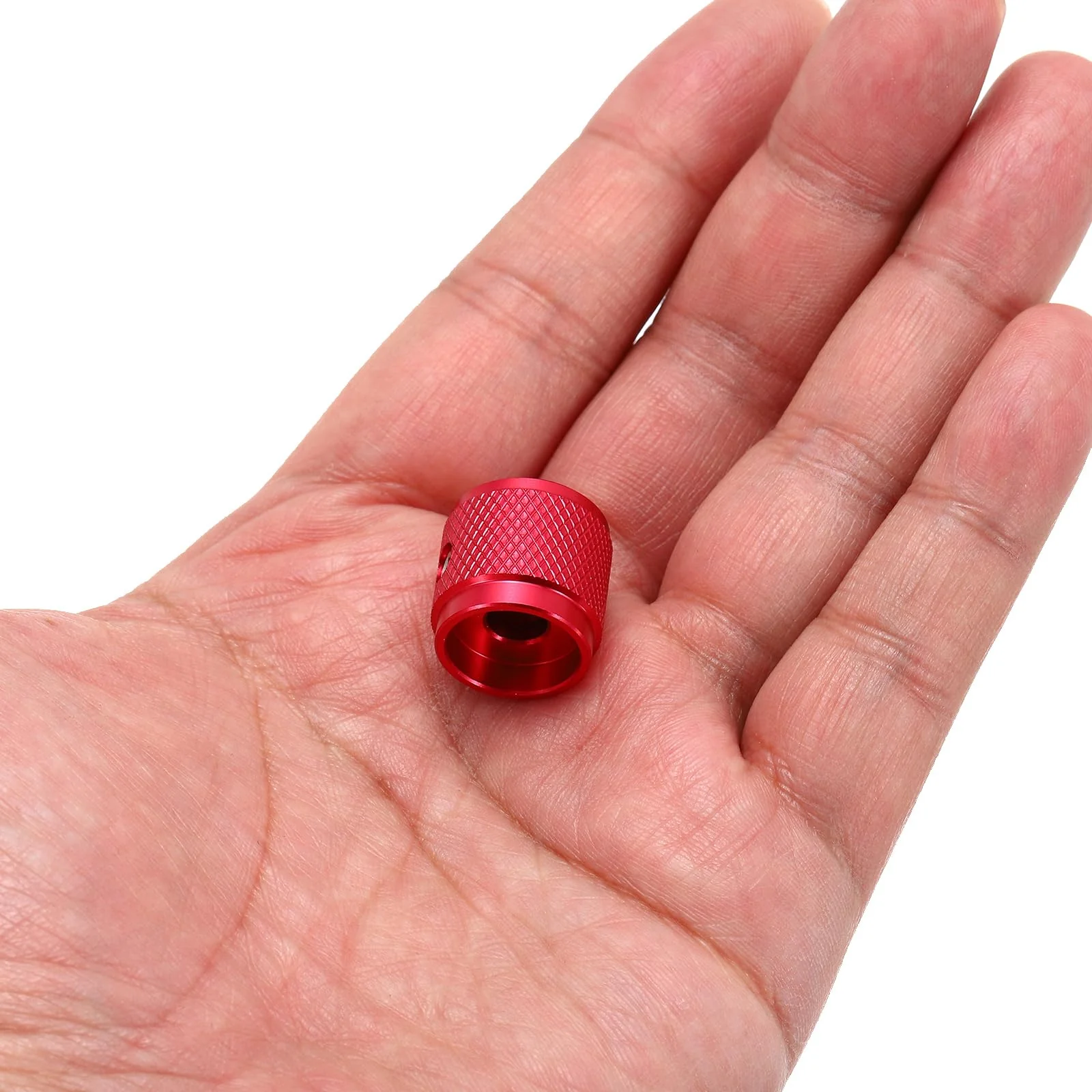 MECCANIXITY 6 Pcs Aluminium Potentiometer Knobs, 1/4" (6mm) Universal Volume Tone Control Knobs with Arrow Indicator for Guitar, 5/8" Red 17mmx16mm - Image 5