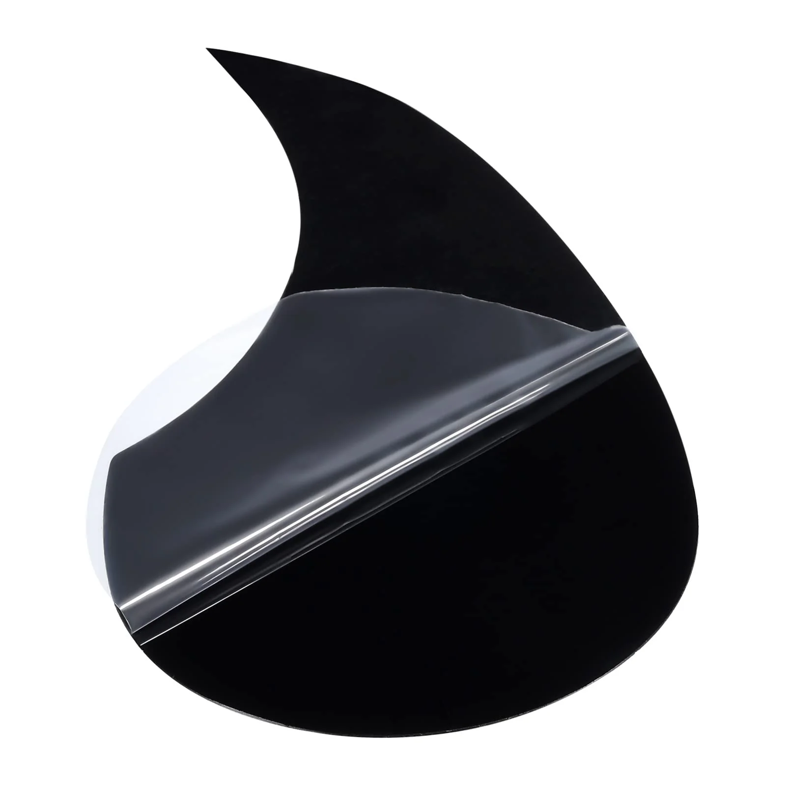 MECCANIXITY Acoustic Guitar Pickguard Fit 38Inch Self Adhesive Right Handed Acoustic-Electric Guitar Parts Water Drop Shape Black 2 Pack 38" - Image 4