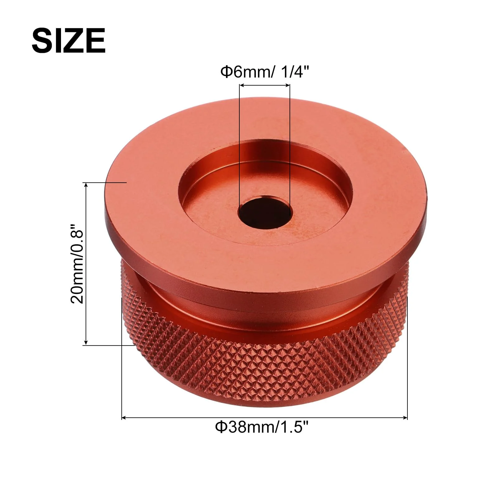 MECCANIXITY Aluminium Potentiometer Knobs 1/4"x1.5", Universal Top Hat Knobs Volume Tone Control Knob with Set Screw for Guitar Bass, Red - Image 2