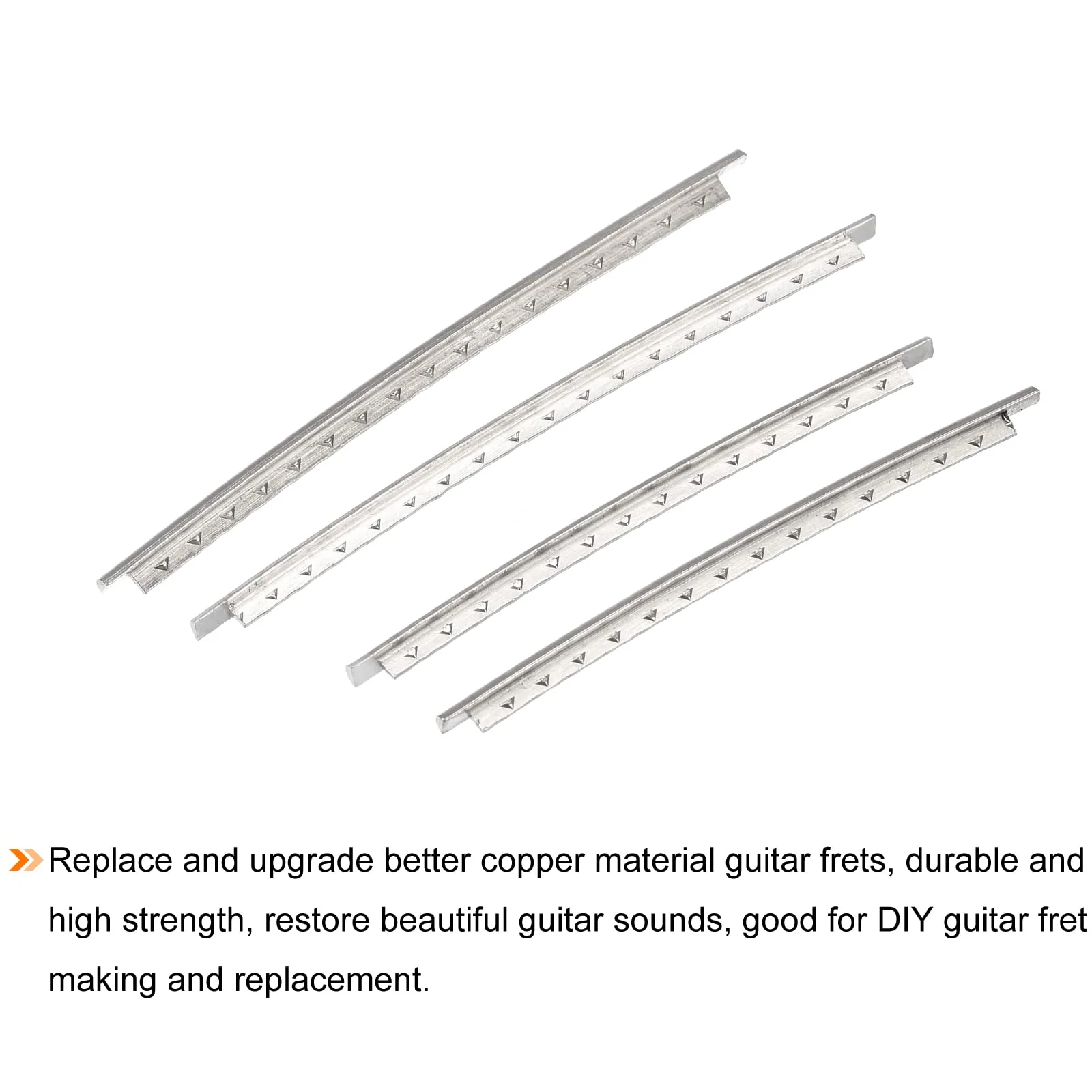 MECCANIXITY Electric Guitar Fret Wire Guitar Fretboard 22 Fret 2.4mm Silver Tone for Guitar Fingerboard Replacement, Pack of 22 - Image 4