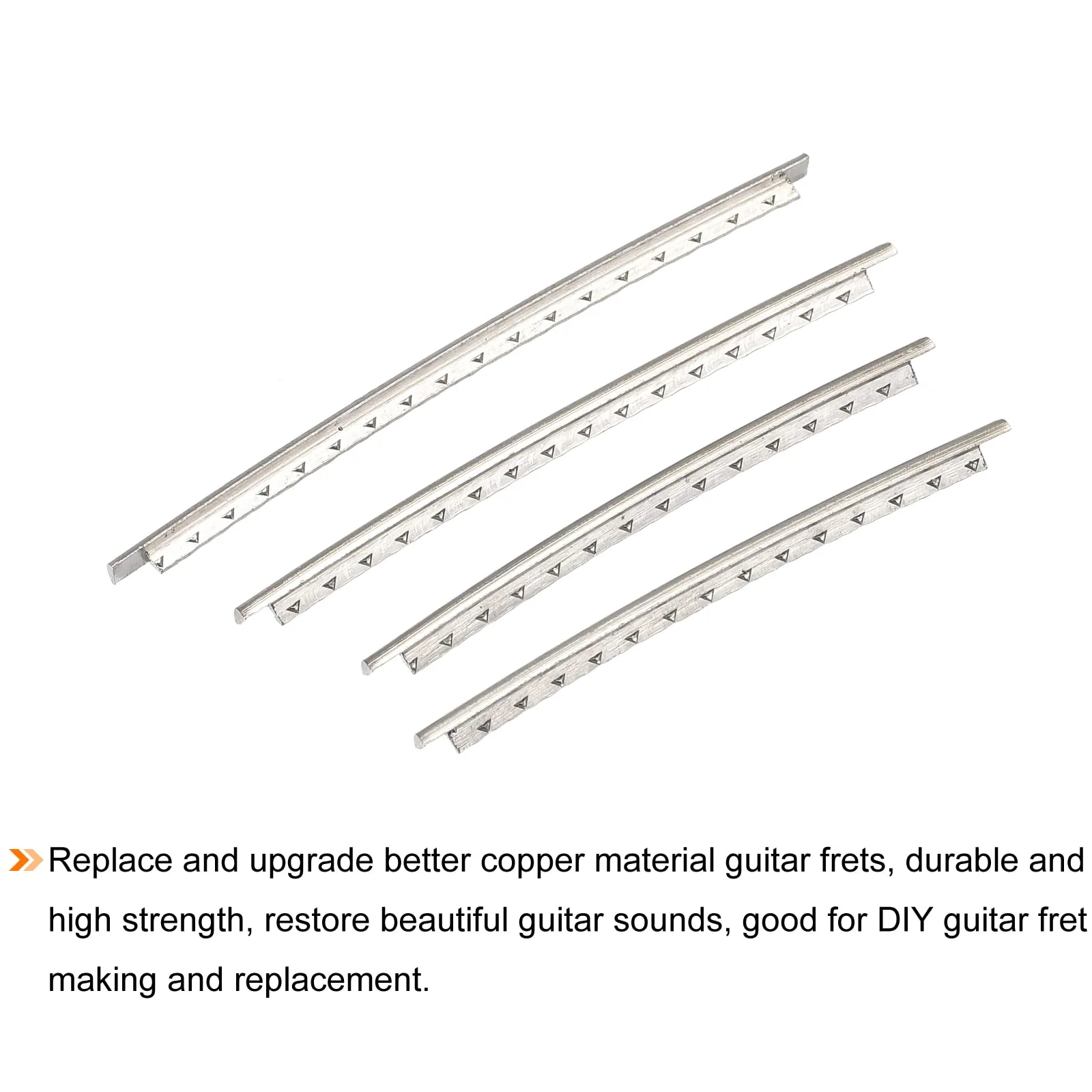 MECCANIXITY Electric Guitar Fret Wire Guitar Fretboard 24 Fret 2.4mm Silver Tone for Guitar Fingerboard Replacement, Pack of 48 - Image 4
