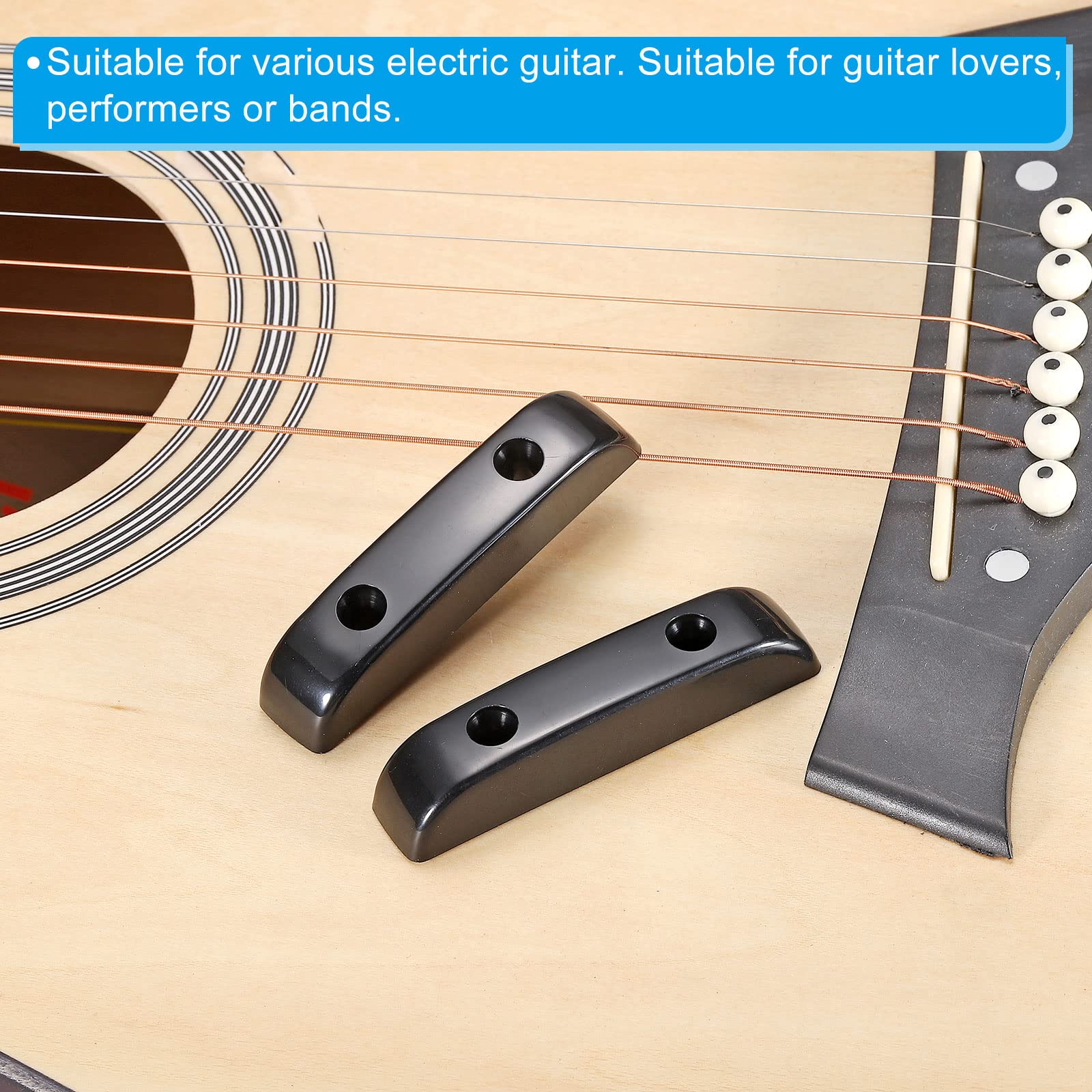 MECCANIXITY Plastic Bass Thumb Rest Finger Rest Black for Precision Bass Jazz Bass Bridge Guitar with Screws 4pcs - Image 5