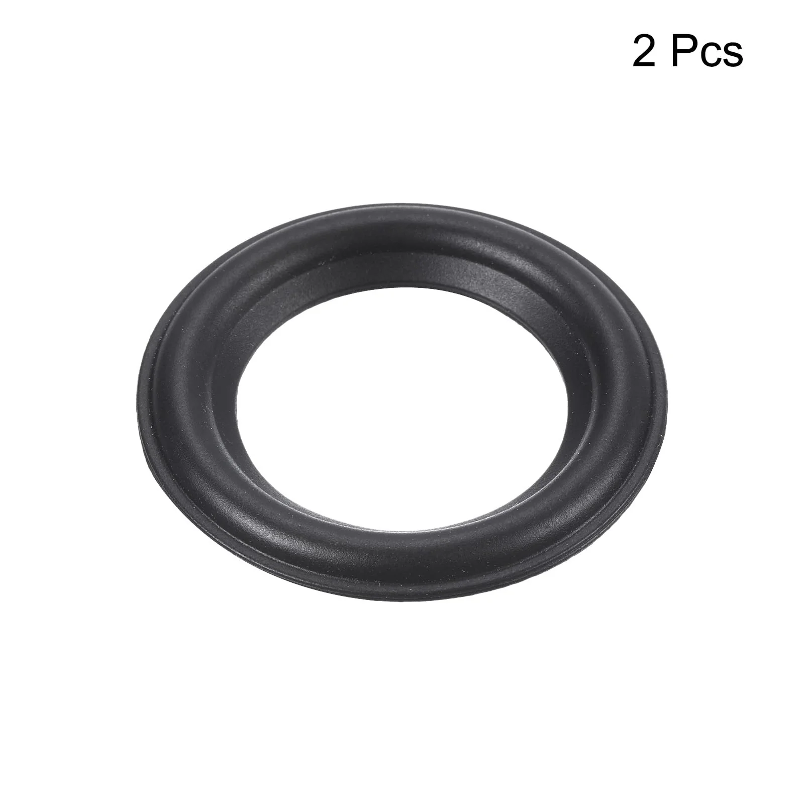 MECCANIXITY Rubber Speaker Foam Edge Surround Rings 2.25 Inch 33mm x 53mm Perforated Subwoofer Rings Replacement Parts for Speaker Repair or DIY Black 2 Pcs - Image 3