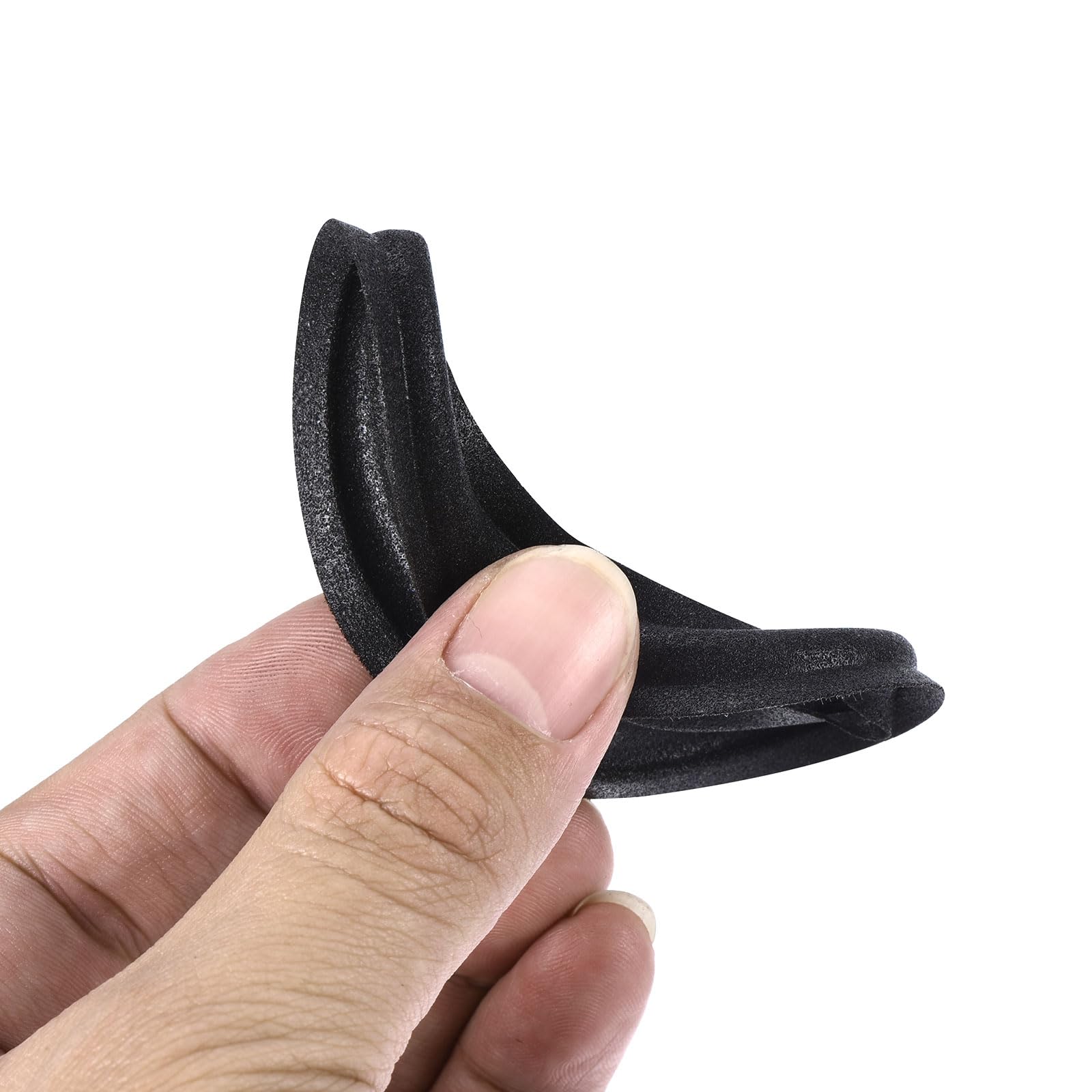 MECCANIXITY Rubber Speaker Foam Edge Surround Rings 3 Inch 47mm x 75mm Perforated Subwoofer Rings Replacement Parts for Speaker Repair or DIY Black 2 Pcs - Image 5