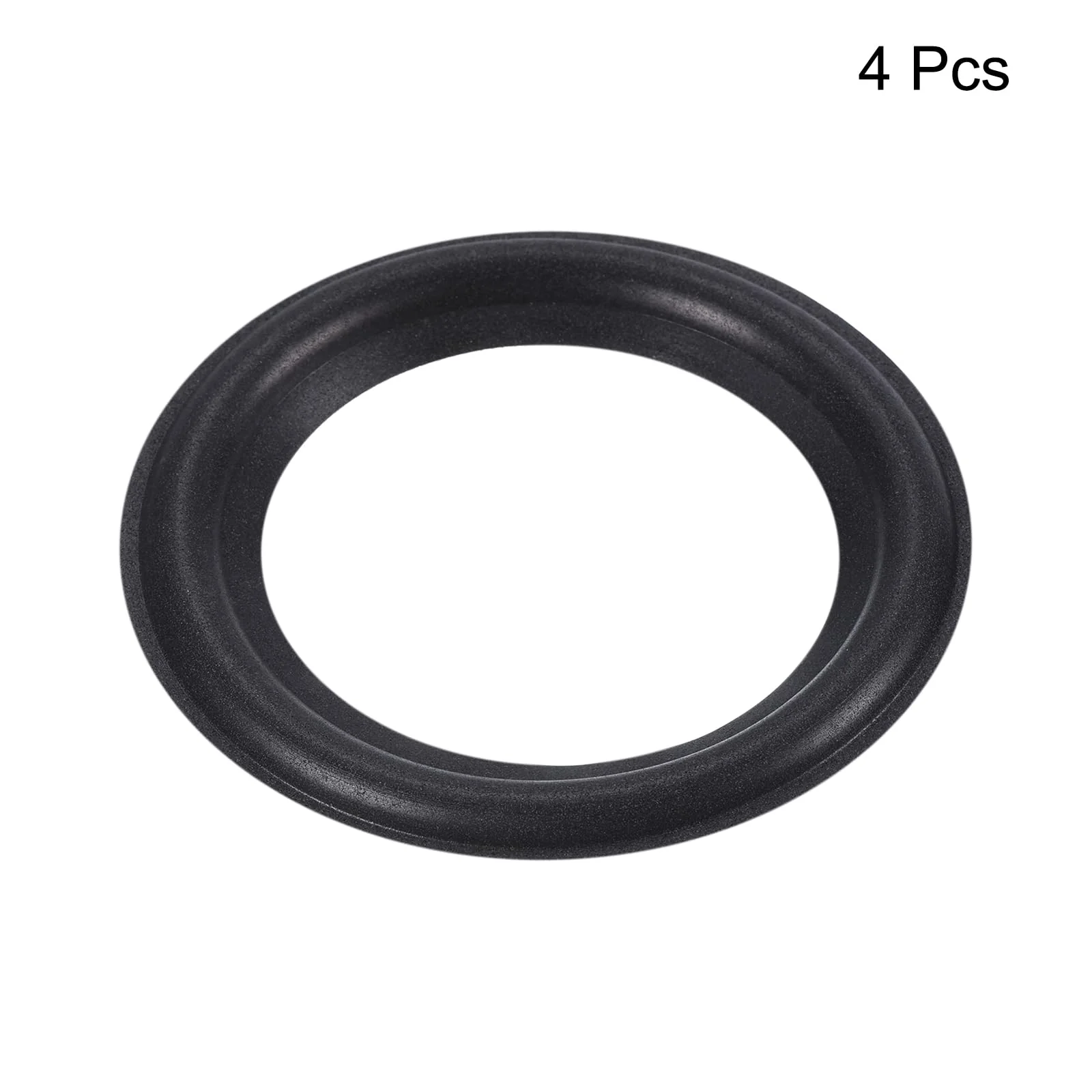 MECCANIXITY Rubber Speaker Foam Edge Surround Rings 4 Inch 63mm x 98mm Perforated Subwoofer Rings Replacement Parts for Speaker Repair or DIY Black 4 Pcs - Image 3