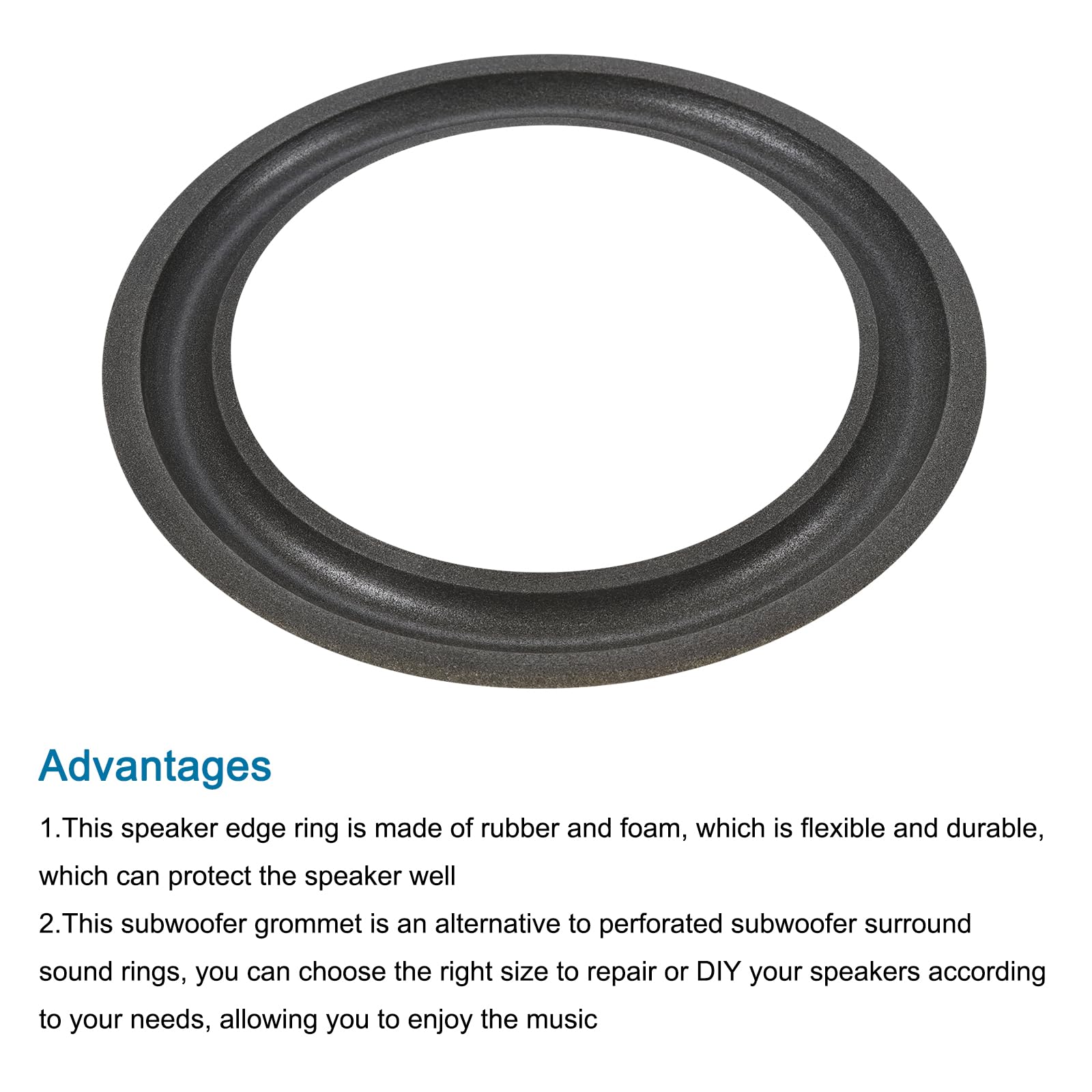 MECCANIXITY Rubber Speaker Foam Edge Surround Rings 5 Inch 85mm x 127mm Perforated Subwoofer Rings Replacement Parts for Speaker Repair or DIY Blue Gray 4 Pcs - Image 4