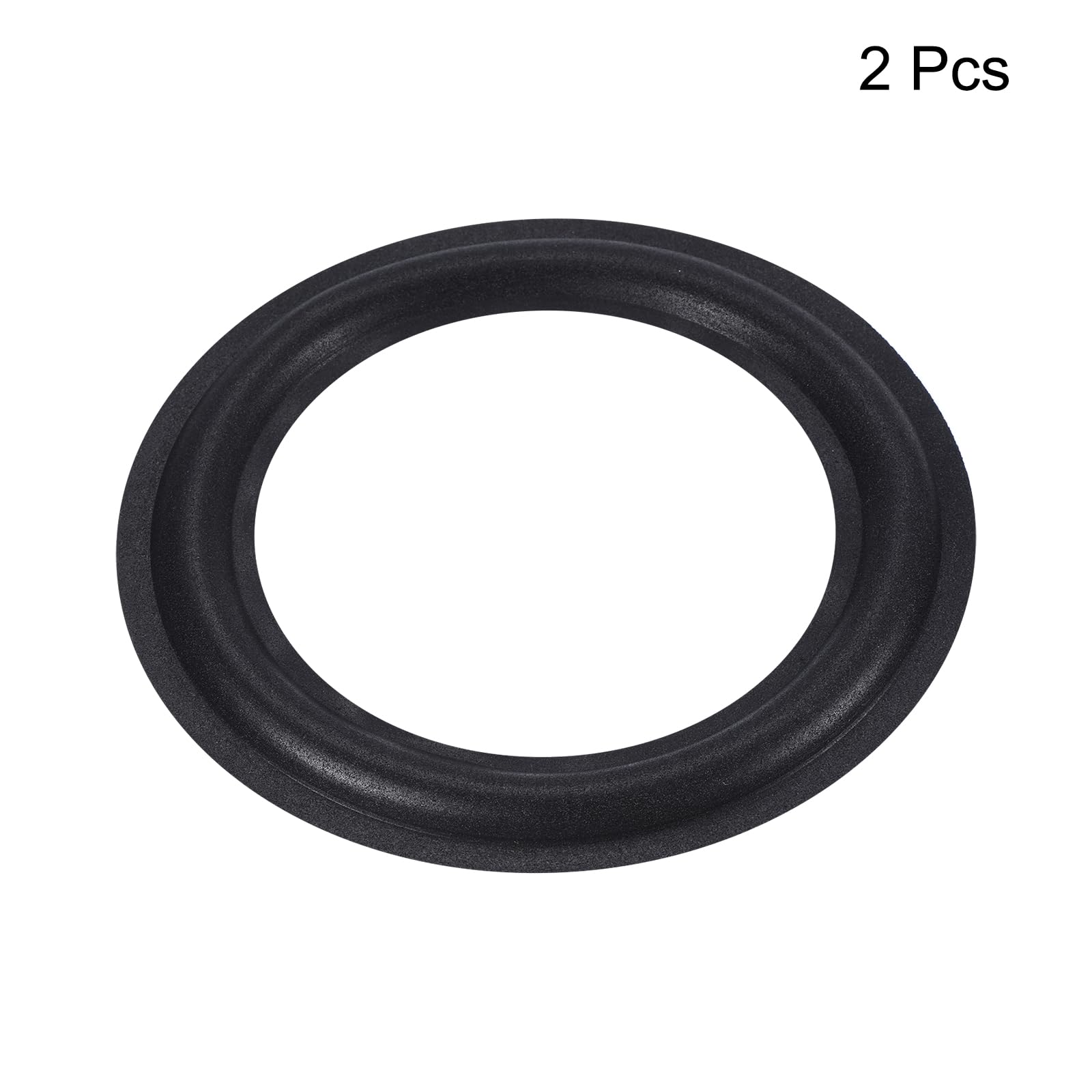 MECCANIXITY Rubber Speaker Foam Edge Surround Rings 6.5 Inch 105mm x 155mm Perforated Subwoofer Rings Replacement Parts for Speaker Repair or DIY Black 2 Pcs - Image 3