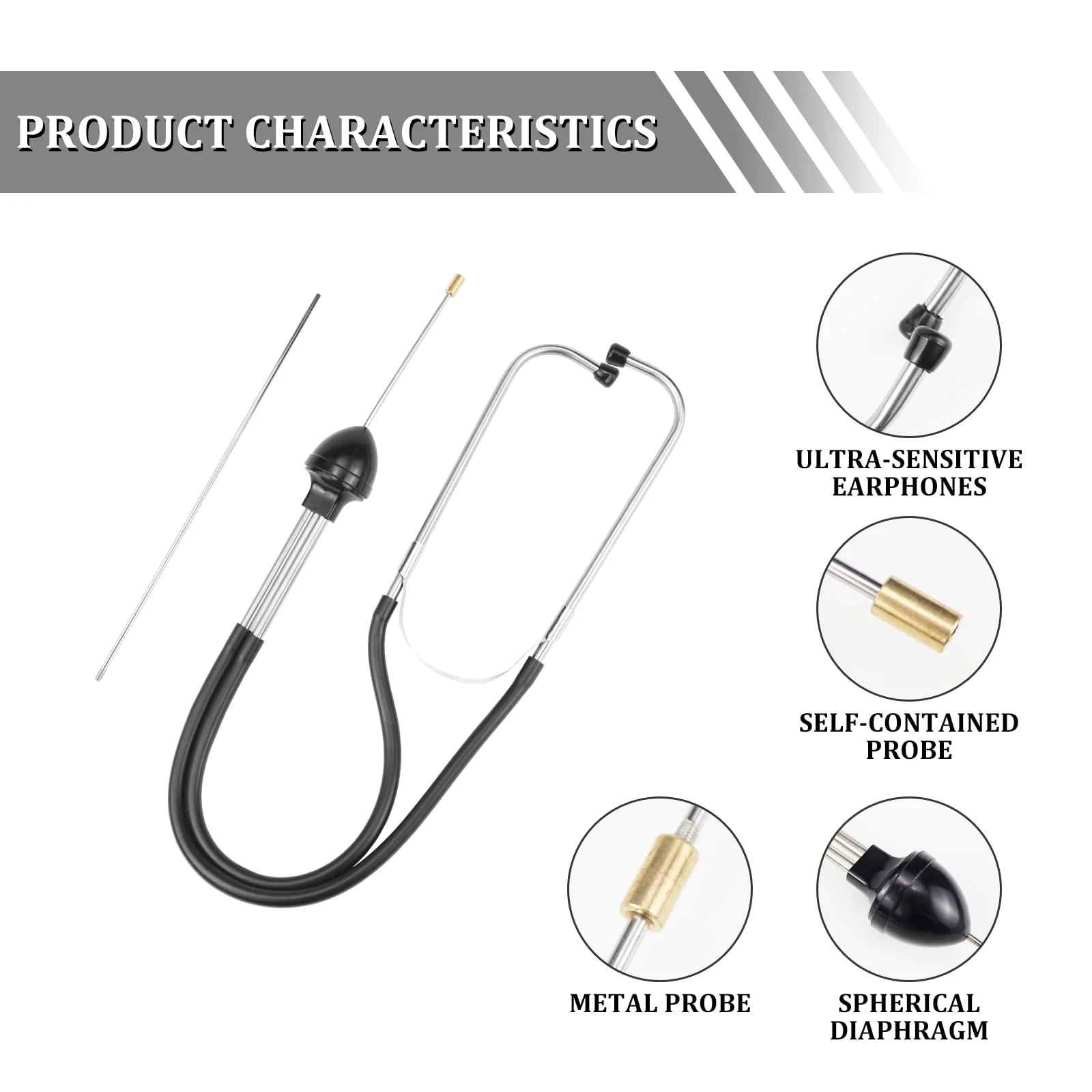 Mechanic Stethoscope Car Motor Stethoscope Machine Diagnostic Tester Tester Car Mechanic Stetoscope - Image 3