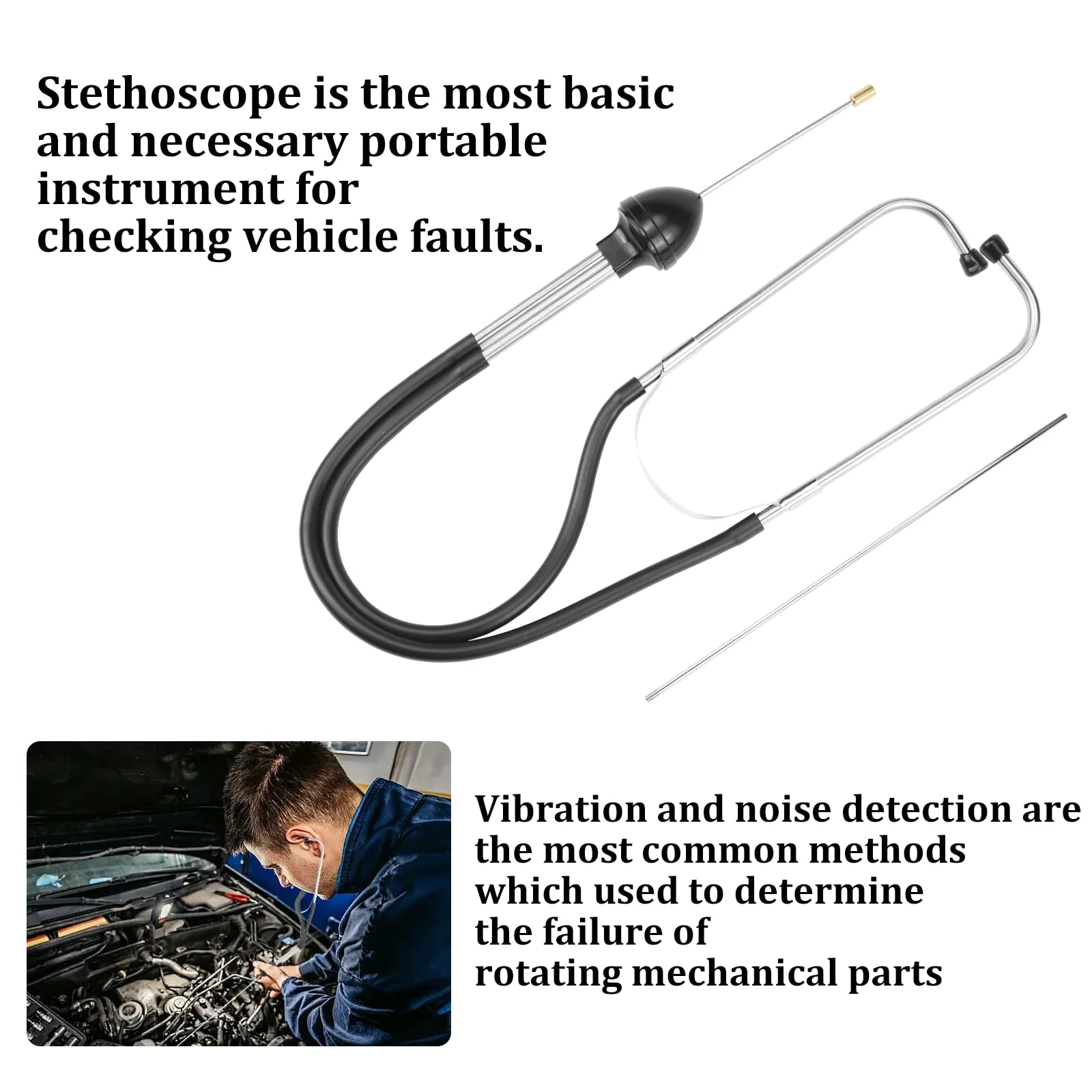 Mechanic Stethoscope Car Motor Stethoscope Machine Diagnostic Tester Tester Car Mechanic Stetoscope - Image 5
