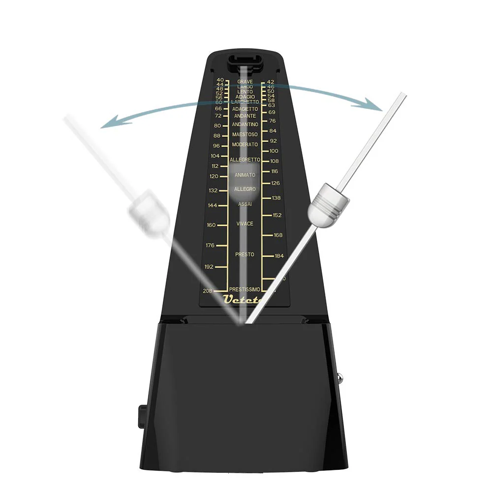 Mechanical Metronome Black/Loud Sound Piano Drum Violin Guitar - Image 3