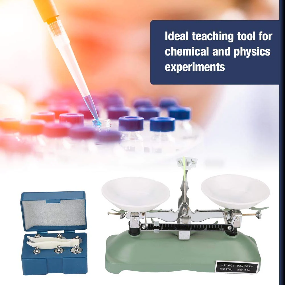 Mechanical Tray Scale, Mechanical Lab Scale with Weights, Laboratory Teaching Tools for Chemical Physics, Scales and Scales, Laboratory Scales and Scales - Image 2
