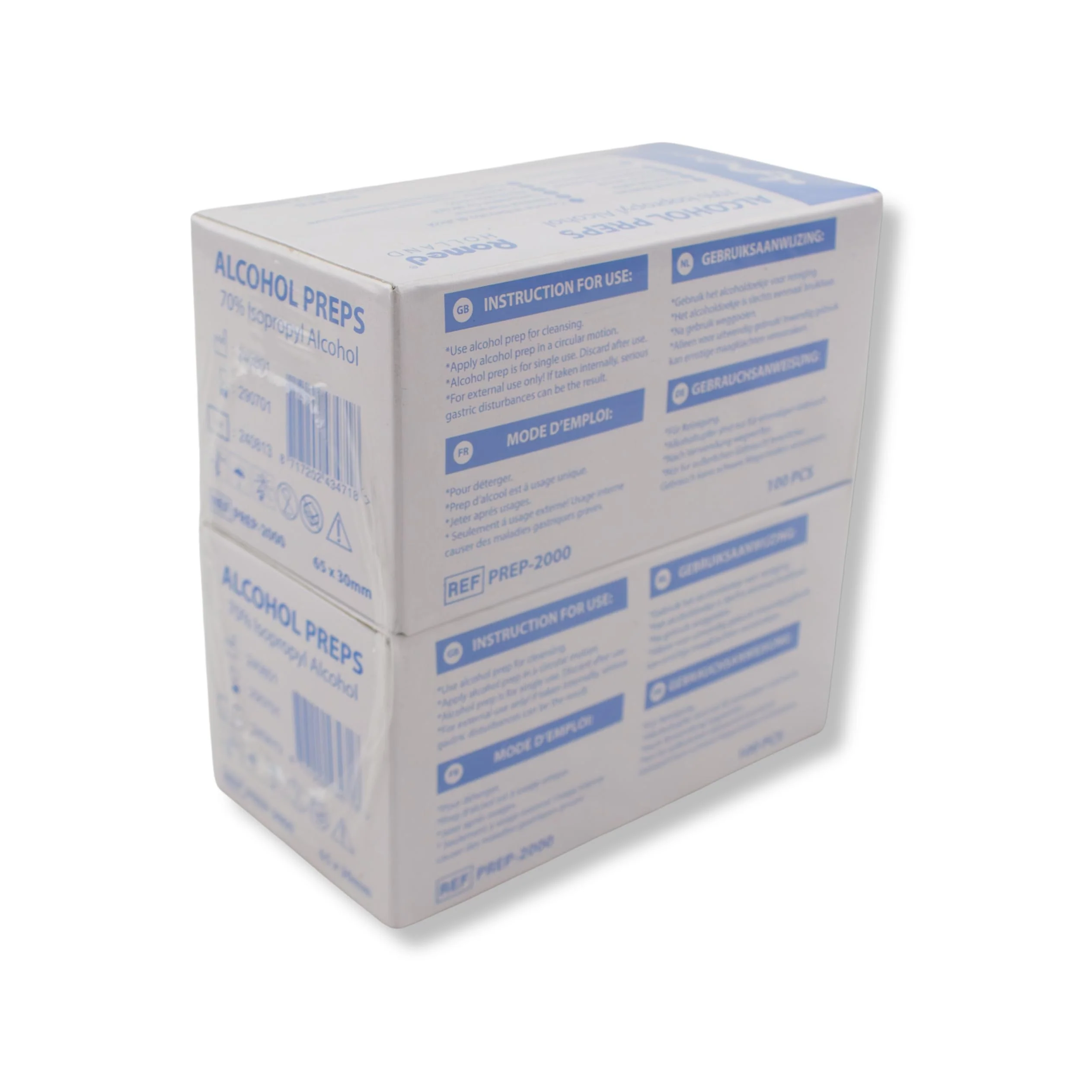 Medi-Inn Alcohol Swabs Set 30 x 65 mm Set of 2 (2 x 100 Pieces) - Image 2