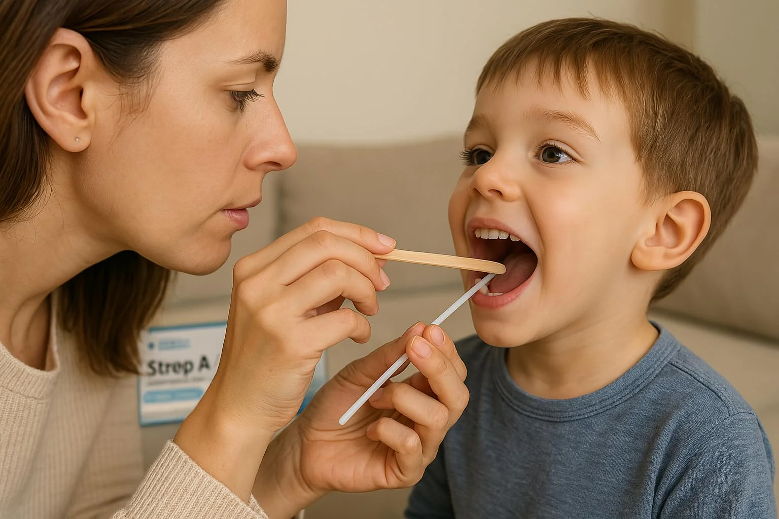 Medicinadellavoro.com Streptococcal Rapid Test, Children and Adults, Throat Streptococcal Test Detection of Streptococcal Group A, Useful for Fever, Sore Throat, Result 10 Minutes (2 Tests) 2 TEST - Image 2