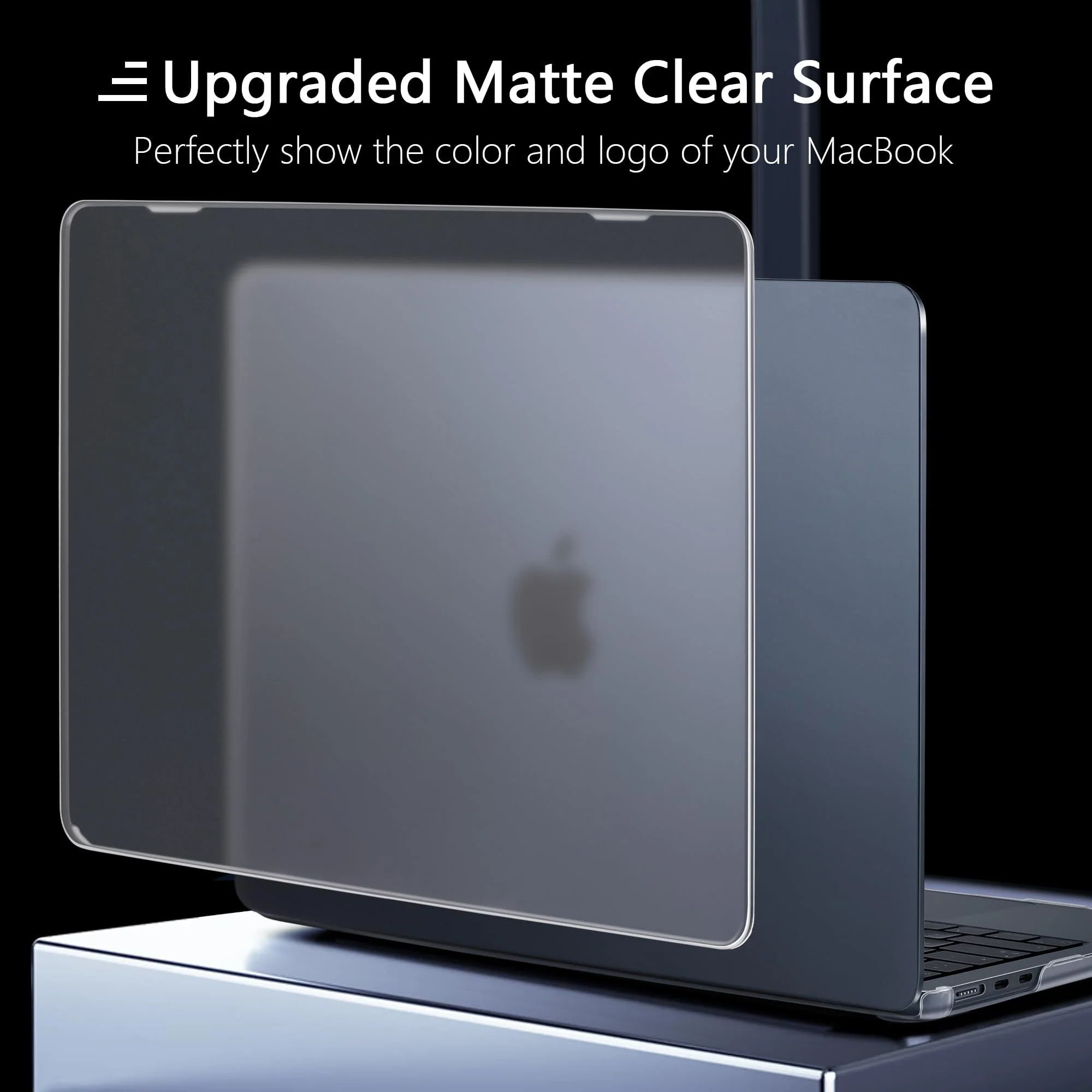 MEEgoodo for MacBook Air M3 M2 13.6 inch Case 2024 2022, Clear Cover Fit Model A3113 A2681,Flexible Plastic Case for M2 13 inch Laptop, Hard Shell with TPU Keyboard & Webcam Cover & OTG Adapter,Clear - Image 4