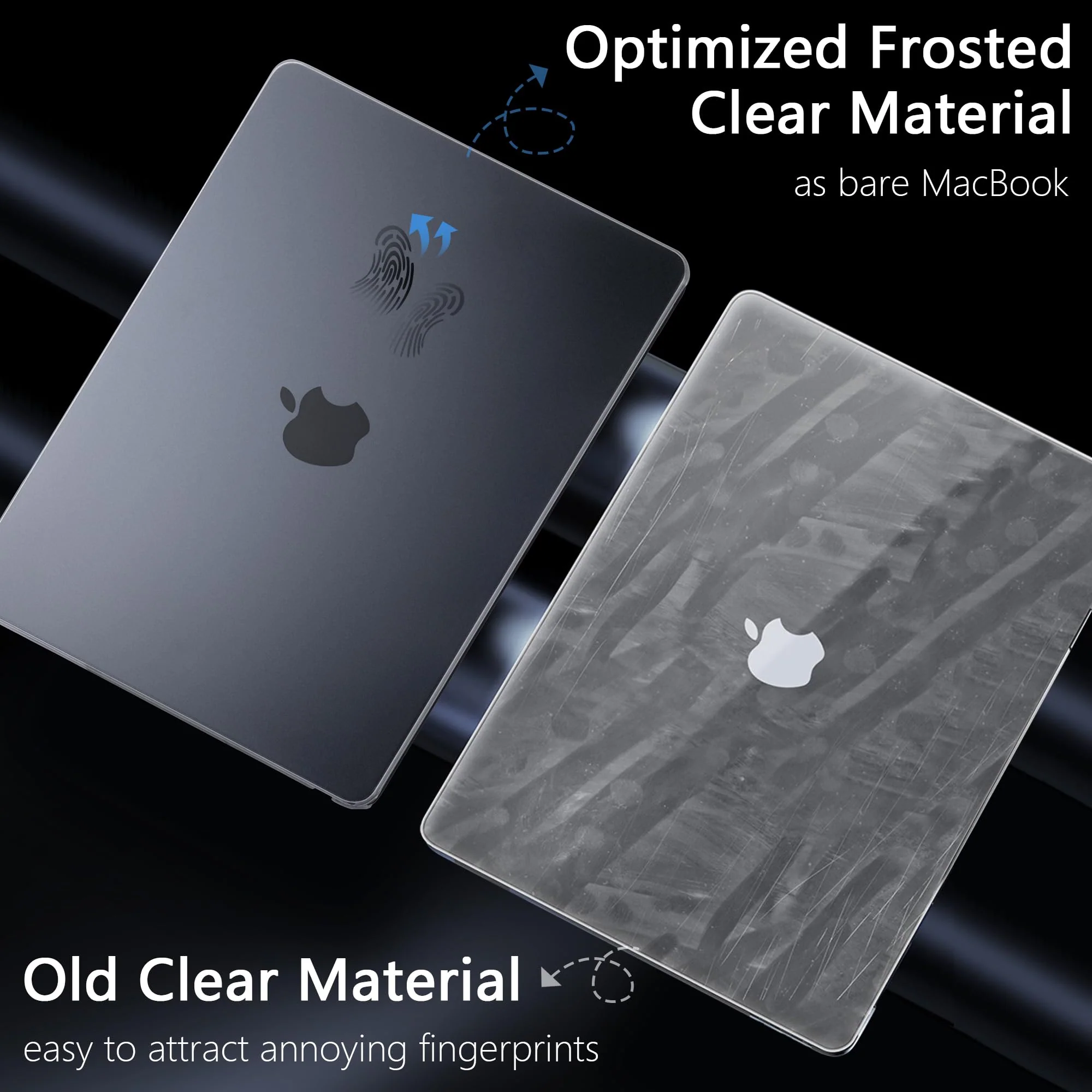 MEEgoodo for MacBook Air M3 M2 13.6 inch Case 2024 2022, Clear Cover Fit Model A3113 A2681,Flexible Plastic Case for M2 13 inch Laptop, Hard Shell with TPU Keyboard & Webcam Cover & OTG Adapter,Clear - Image 7