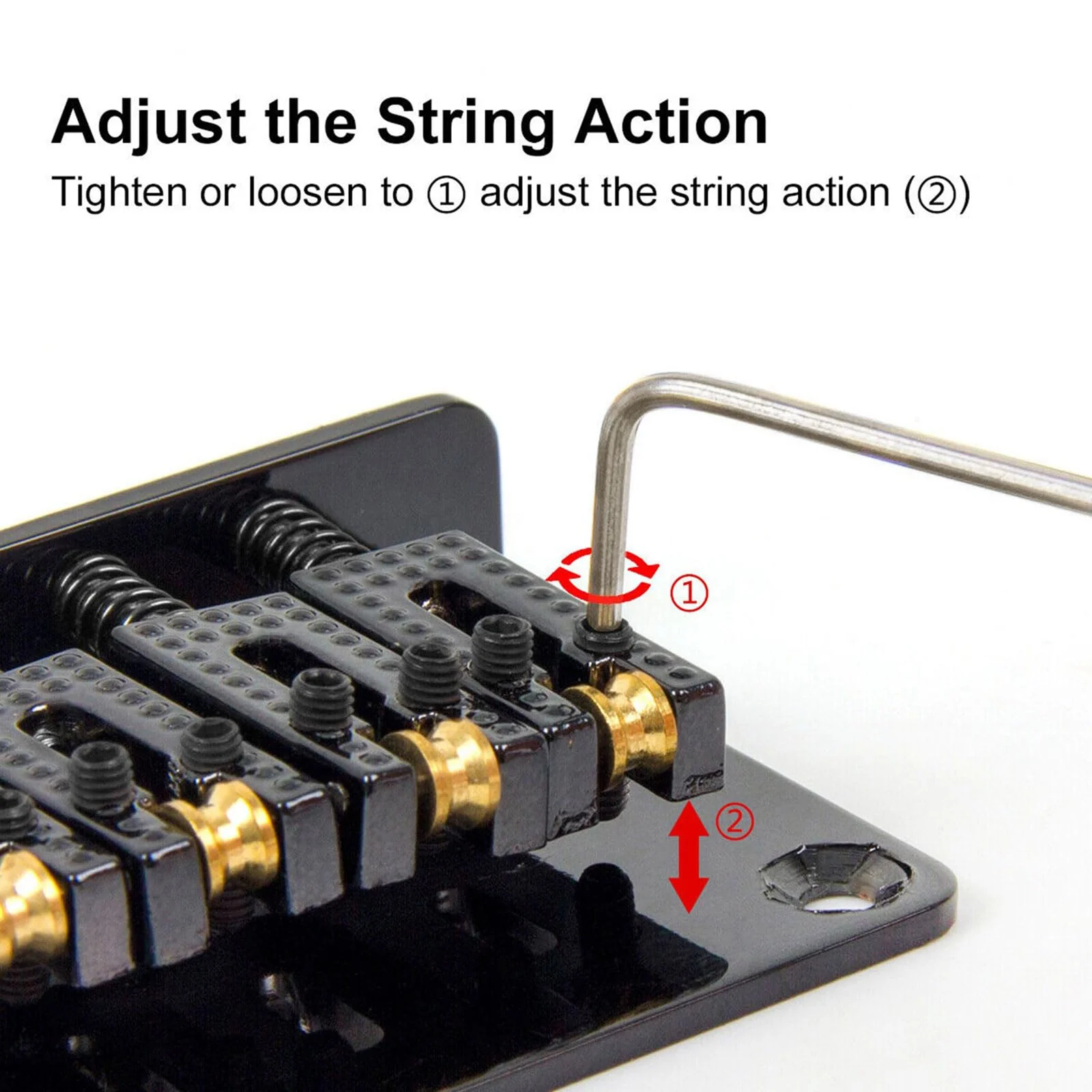MEELYHOMEZQA 4 String Cigar Box Guitar Bridge, Electric Guitar Bridge Tailpiece Top Load Fixed Hardtail Saddle Cigar Box Guitar Parts, Silver - Image 7