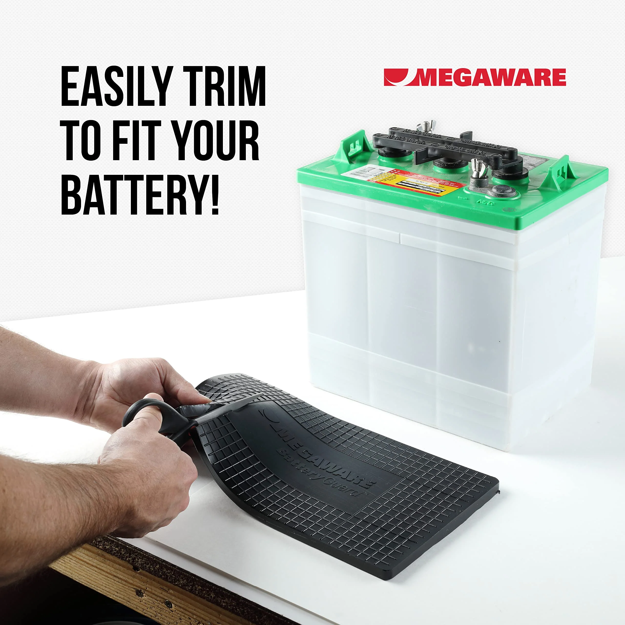 MEGAWARE KEELGUARD BatteryGuard Protector - Great for Boats, RVs, Semi Trucks, and Off-Road Vehicles - Shock and Vibration Absorber - Fits up to Group 31 Batteries (12.75 x 6.88 x 0.375 in) - Image 5