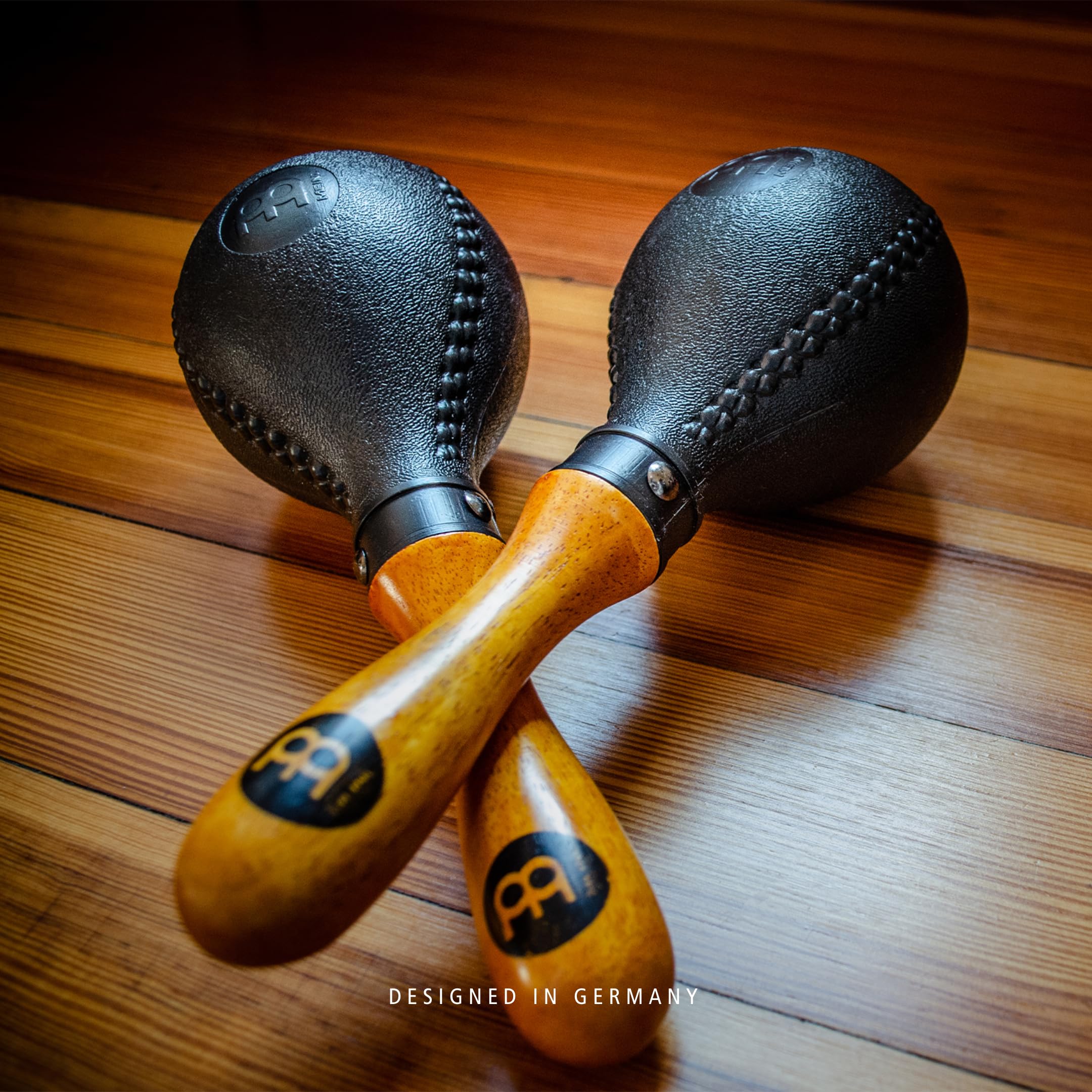 Meinl Percussion, Standard Size with ABS Plastic Wooden Concert Maracas Hand Shaker Rattles with All-weather Synthetic Shells — NOT MADE IN CHINA — Solid Wood Handles, 2-YEAR WARRANTY (PM2BK) - Image 6