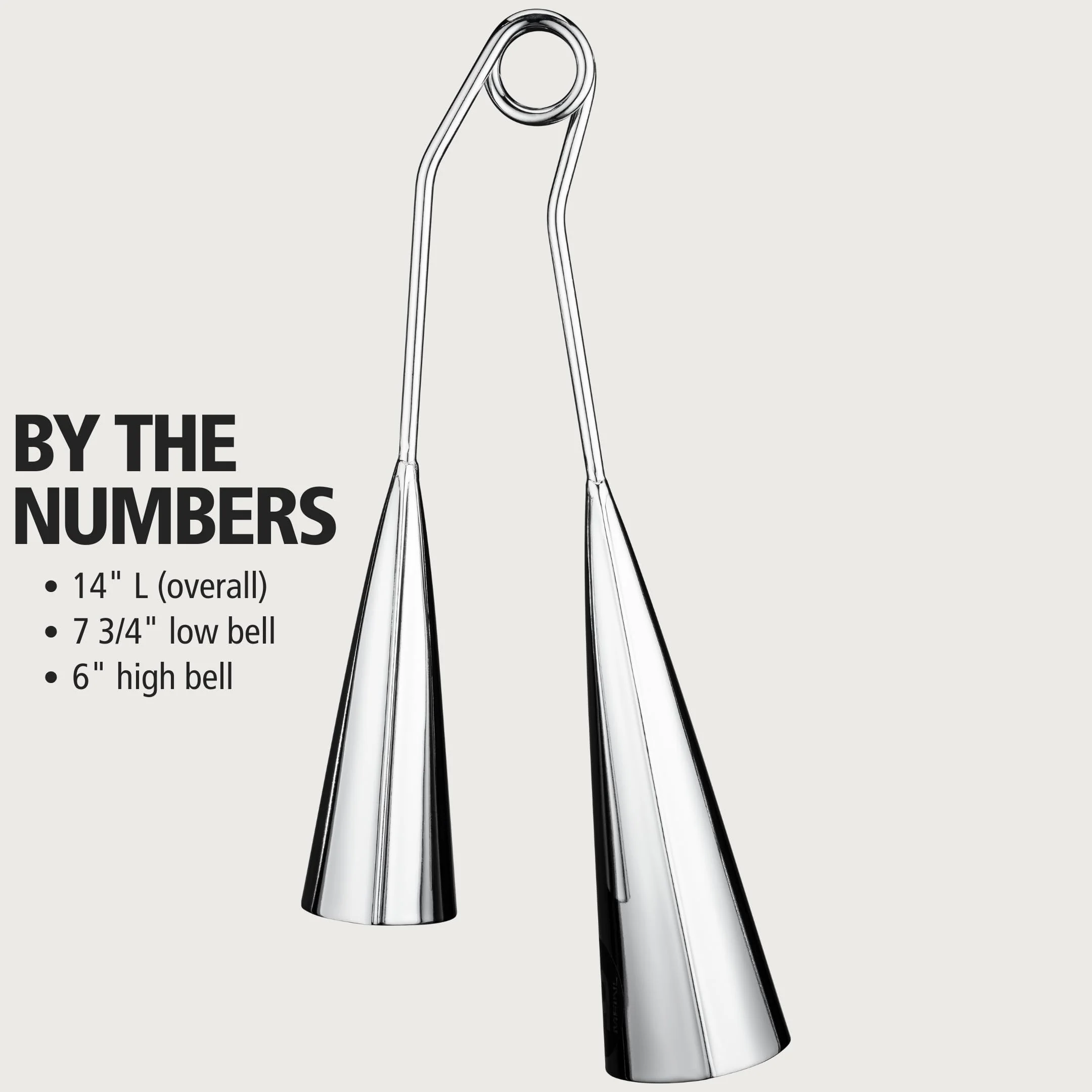 Meinl Percussion STBAG2-CH Tonally Matched Chrome Finish Steel Handheld A-Go-Go Bells, Large - Image 5
