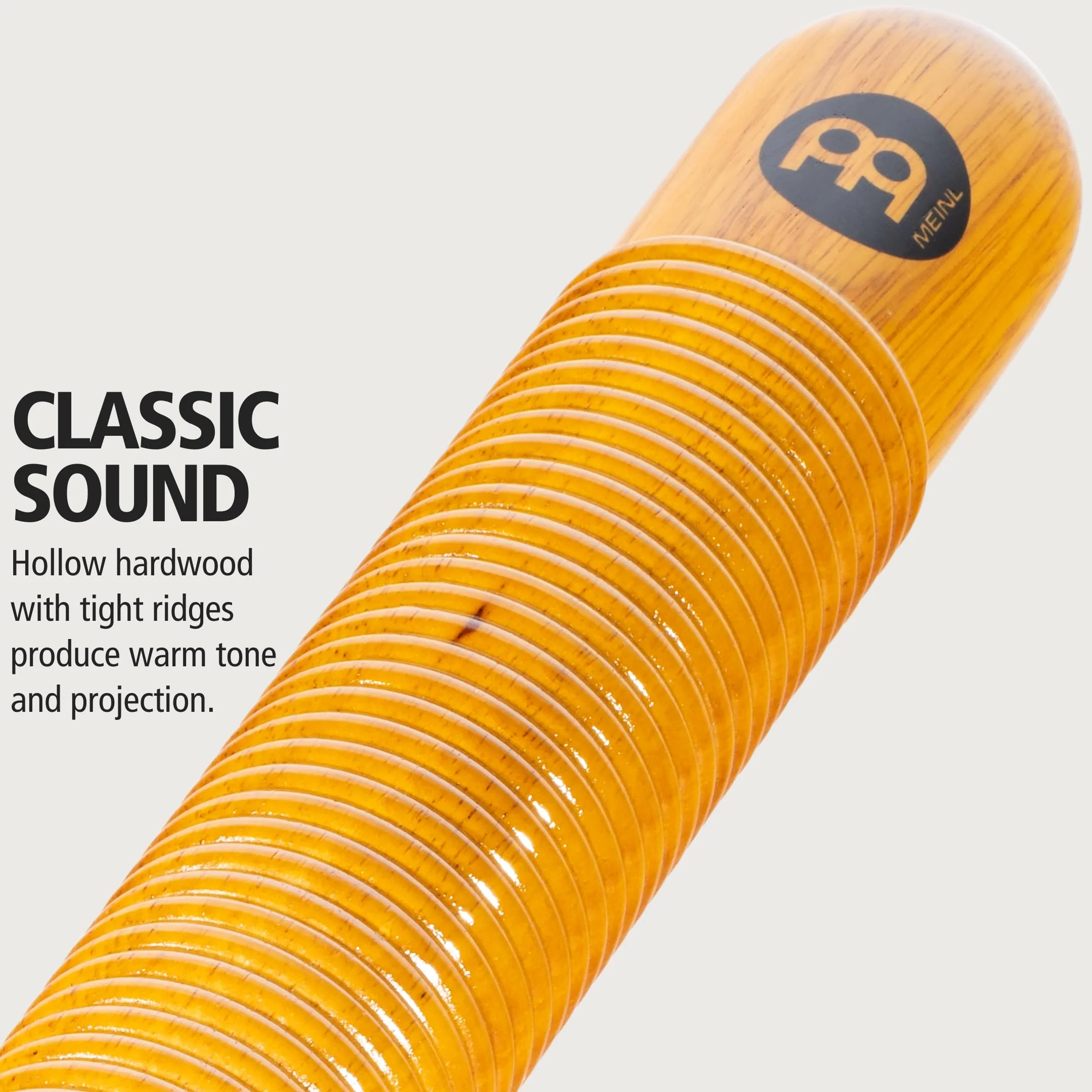 Meinl Percussion Wood Guiro with Scraper and Grip Holes — NOT Made in China — for Latin American Music, 2-Year Warranty (GU1AM) - Image 2