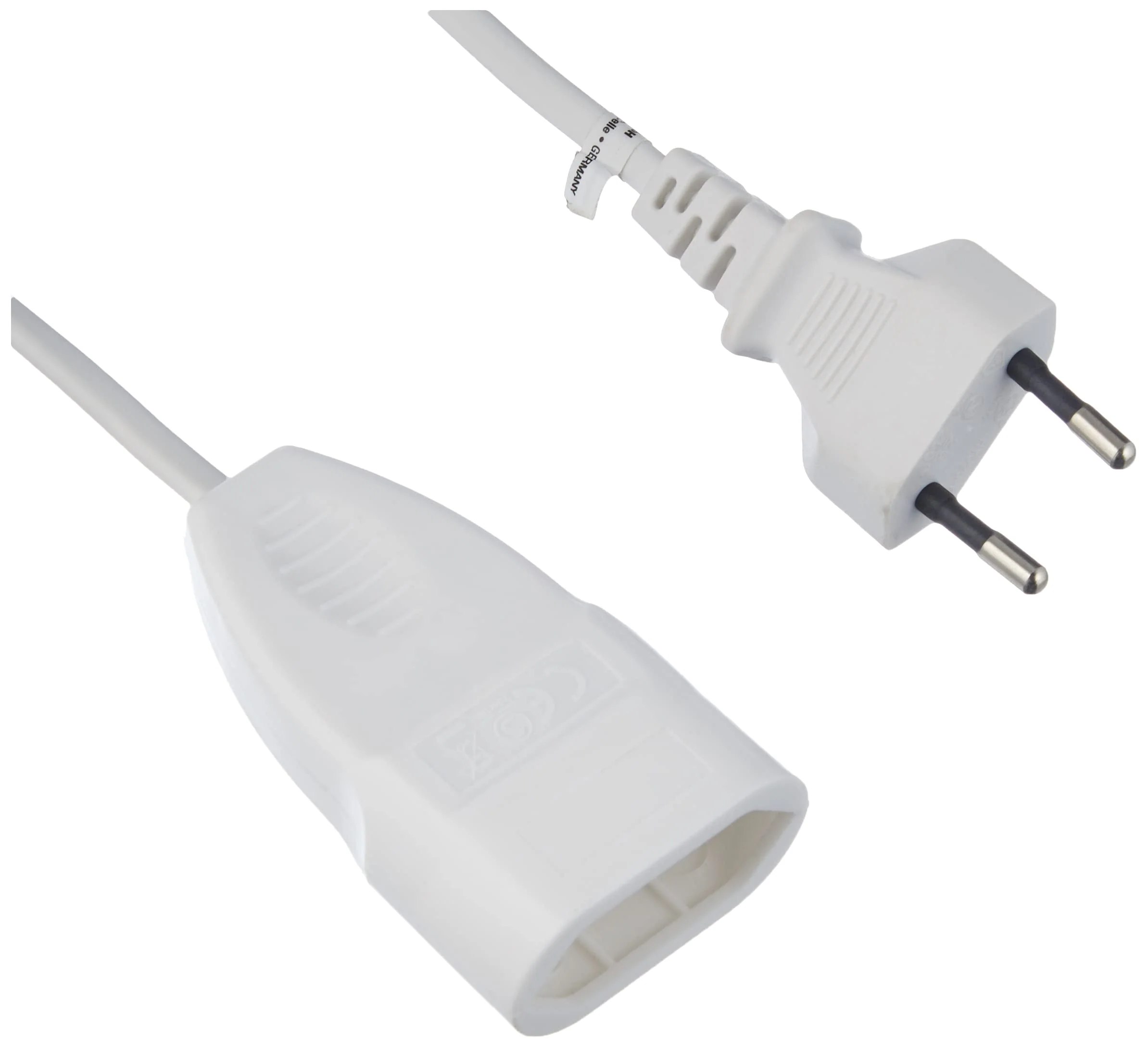 Meister Euro extension - Plastic Cable - IP20 Indoor - Ideal for Lamps and Fairy Lights / Extension Cable / Euro Plug / Euro Coupling 3 m 1 piece White - Image 2