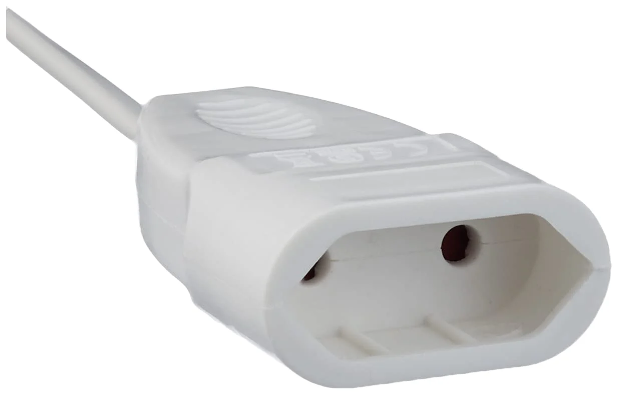 Meister Euro extension - Plastic Cable - IP20 Indoor - Ideal for Lamps and Fairy Lights / Extension Cable / Euro Plug / Euro Coupling 3 m 1 piece White - Image 3