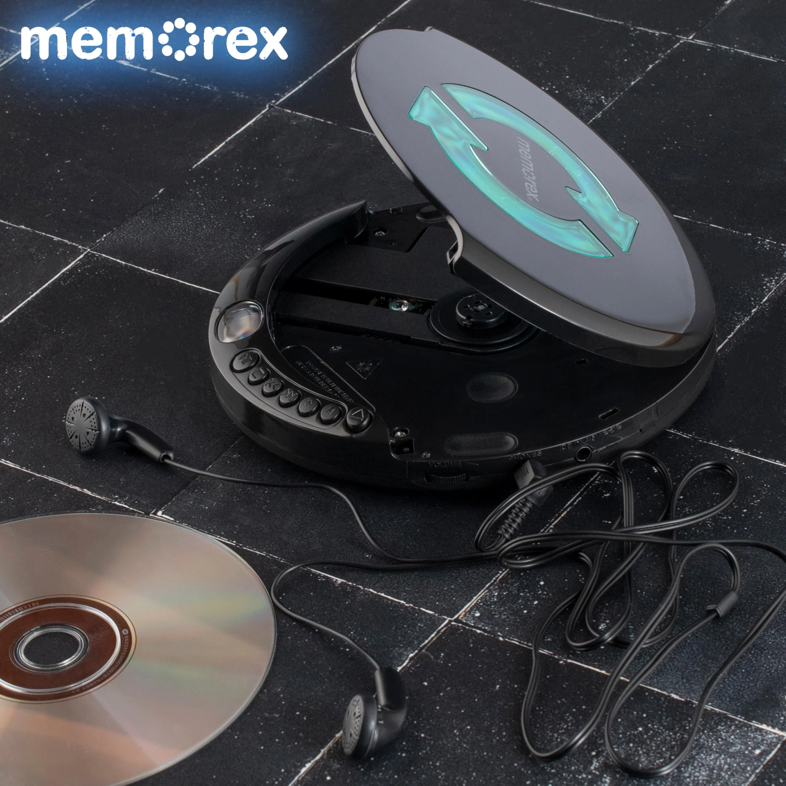 Memorex MX-DM80 Portable CD Player | Compact Disc Player with Anti-Shock Technology | LCD Display, Stereo Earbuds, Low Battery Indicator | CD/CD-R/RW Compatible for Personal Music - Image 9