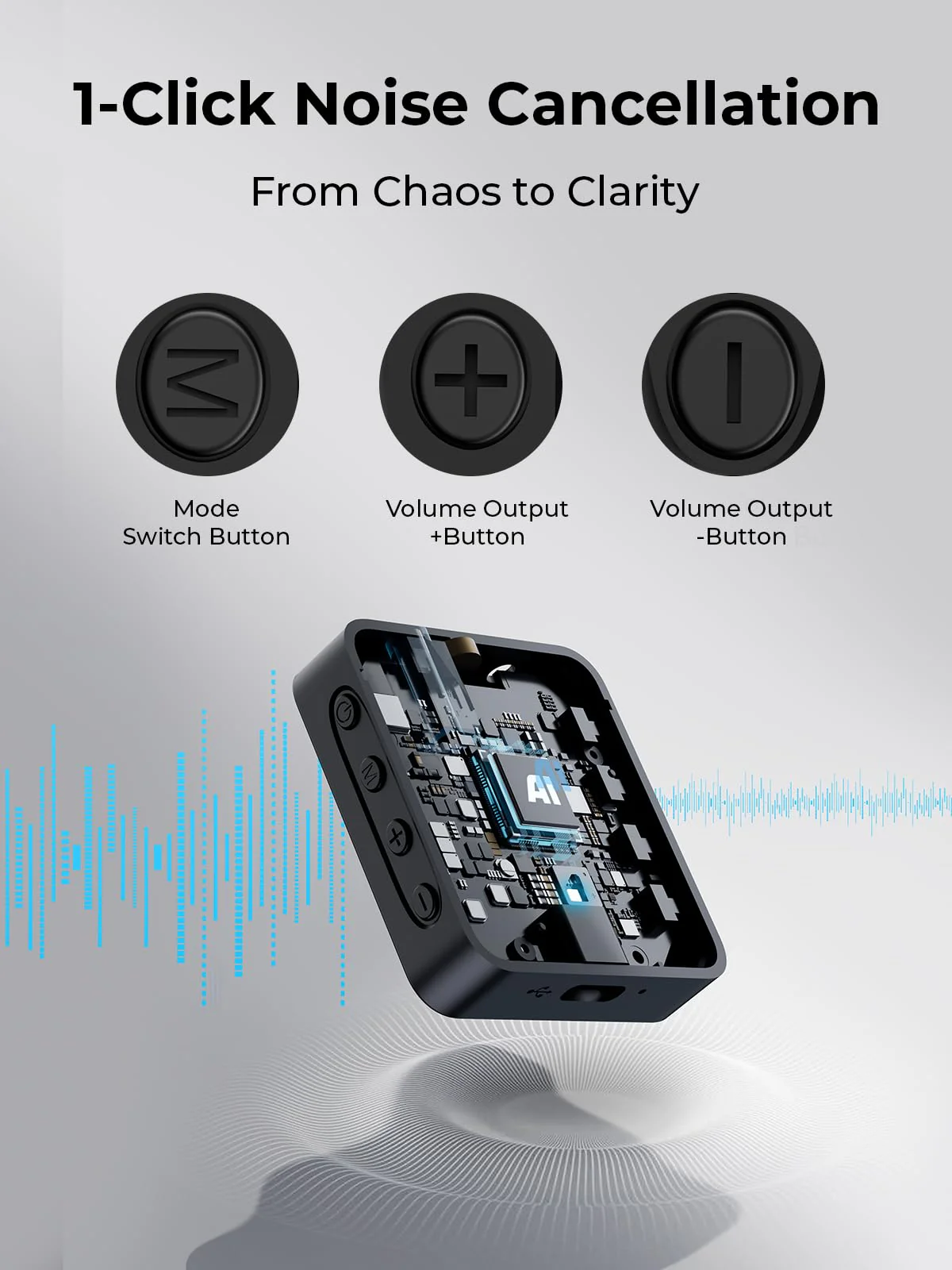 MENERESAS Wireless Lavalier Microphone for iPhone: Mini Microphone Noise Reduction - 328ft Transmission & 20H Battery Life for Video Recording, 3-in-1 Universal Camera & Android, Deep Grey Brushed Black - Image 2