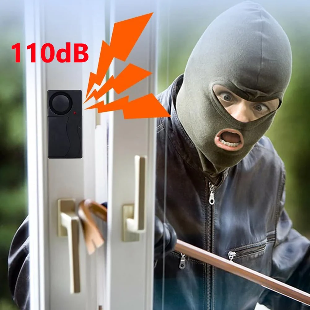Mengshen Wireless Anti Theft Vibration Door Window Alarm Motion Sensor with 2 Remote Control Burglar Alarm for Bicycle EBikes Scooter Car 110dB Loud (4 Sensors with 2 Remote Control) - Image 2