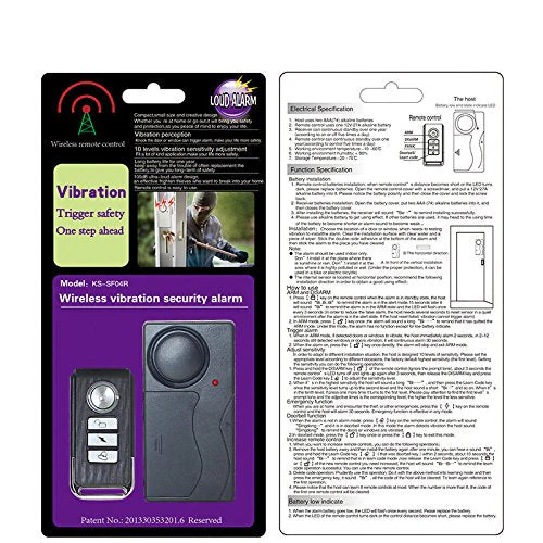 Mengshen Wireless Vibration Alarm, Anti-Theft Burglar Alarm for Bicycle/Bike/Motorcycle/Car/Vehicles/Door/Window, 110db Super Loud (Remote Control Included) - Image 8