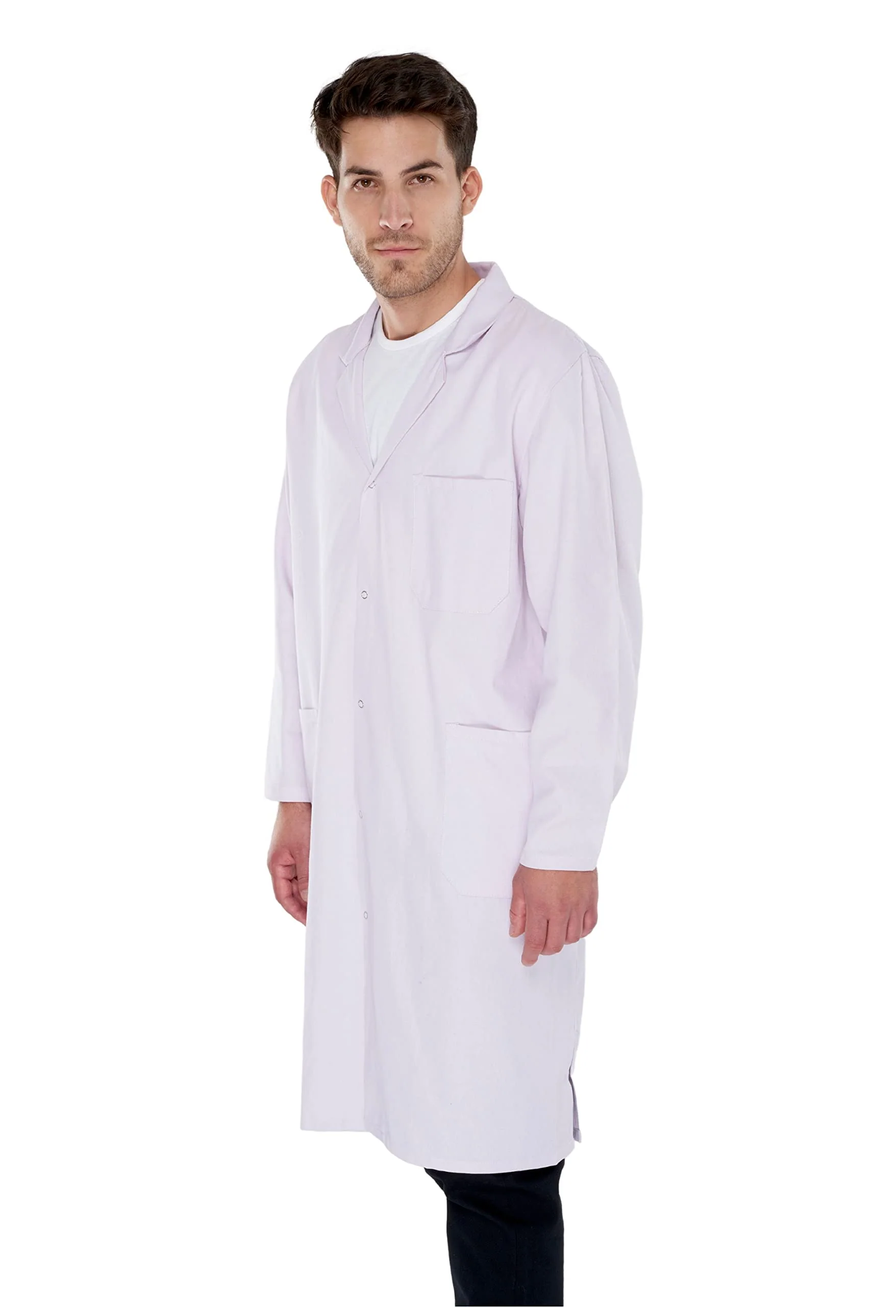 Men's Laboratory Coat, One Size, Cotton, White, Laboratory Coat, XXS-XXXL S - Image 2