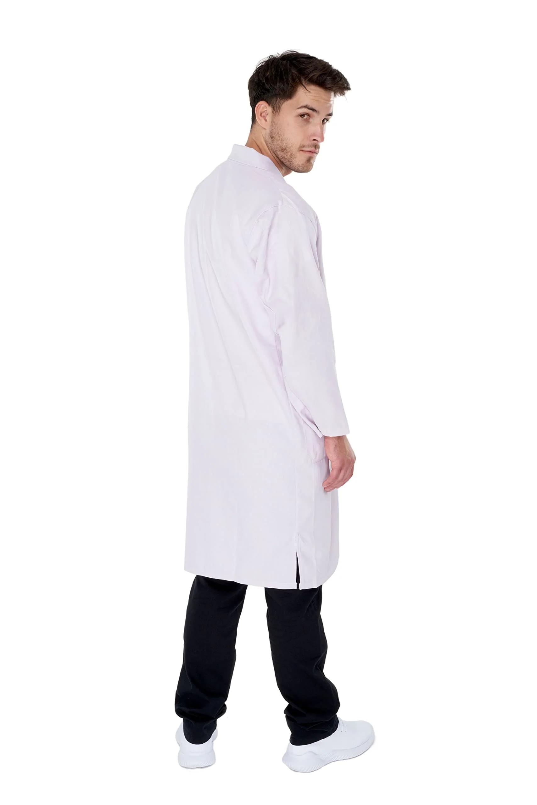 Men's Laboratory Coat, One Size, Cotton, White, Laboratory Coat, XXS-XXXL S - Image 4