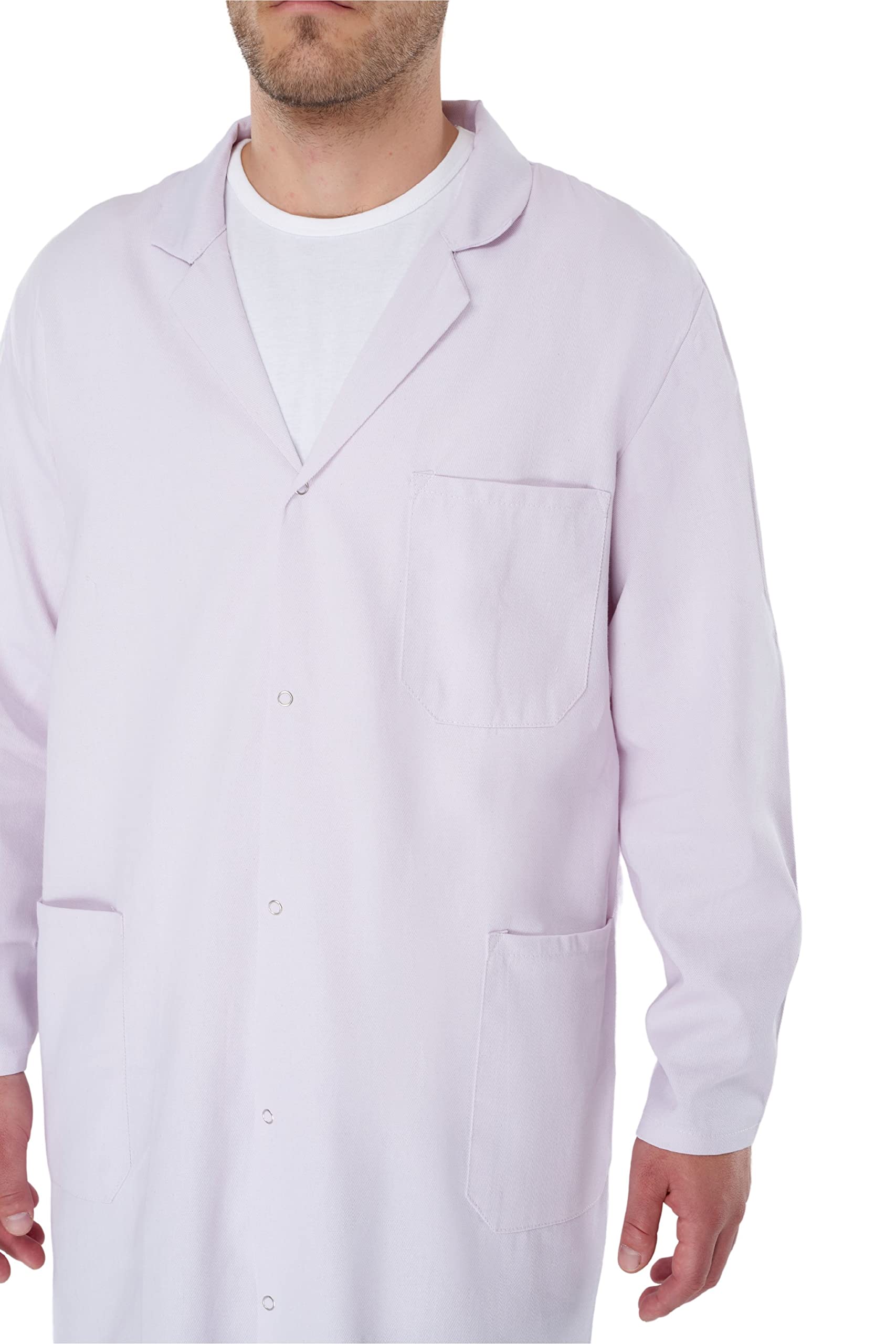 Men's Laboratory Coat, One Size, Cotton, White, Laboratory Coat, XXS-XXXL S - Image 5