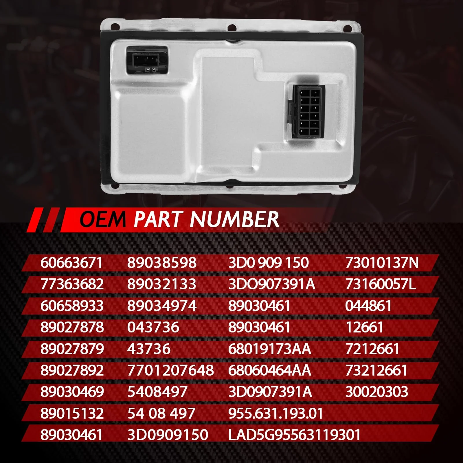 Merautop SJ 12 Pin Headlight Ballast Module, Xenon Control Unit Ballast Replacement for Laguna II (2001-2005), Car Accessories Part# 89030461 8E0907391A 3D0907391A 3D0909157 3D0909158 - Image 3