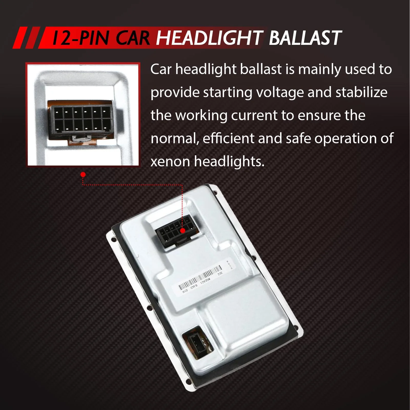 Merautop SJ 12 Pin Headlight Ballast Module, Xenon Control Unit Ballast Replacement for Laguna II (2001-2005), Car Accessories Part# 89030461 8E0907391A 3D0907391A 3D0909157 3D0909158 - Image 6