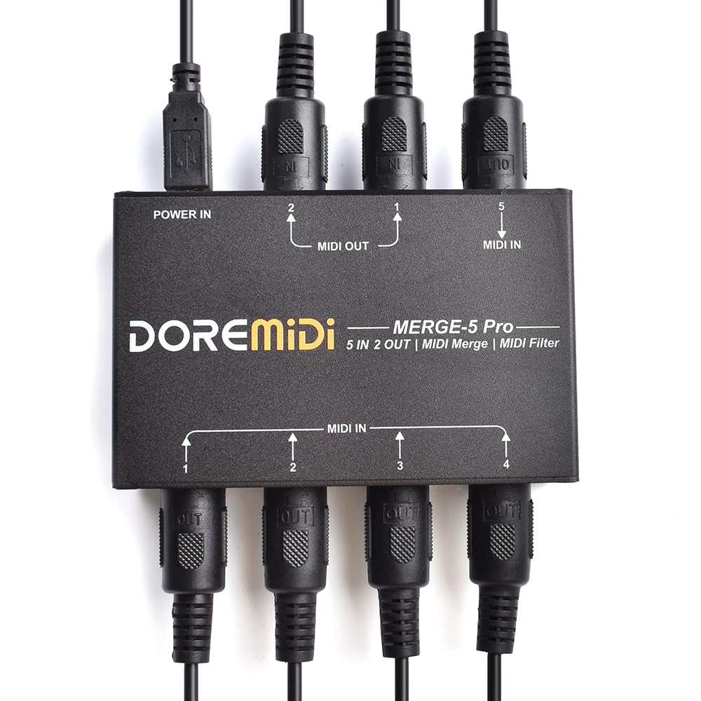 MERGE-5 Pro Can Merge Up To 5 MIDI Input Signals Into 1 MIDI Data Stream Can Be Output Directly Through 2 MIDI Interfaces - Image 5
