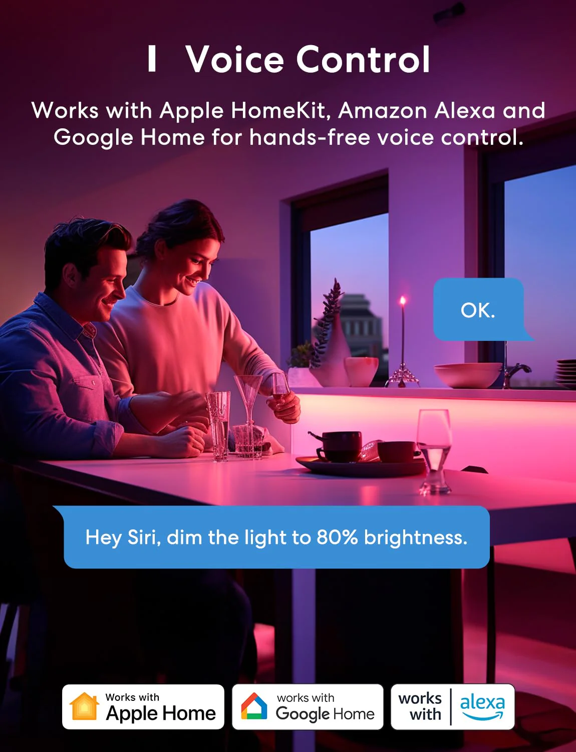 meross Smart LED Strip Lights, 16.4ft WiFi Strip Work with Apple HomeKit, Alexa, Google Home, and SmartThings, 16 Million Colors with App Control and RGB LED Lights for Bedroom, Living Room, Kitchen 16.4 Feet HomeKit Version - Image 3