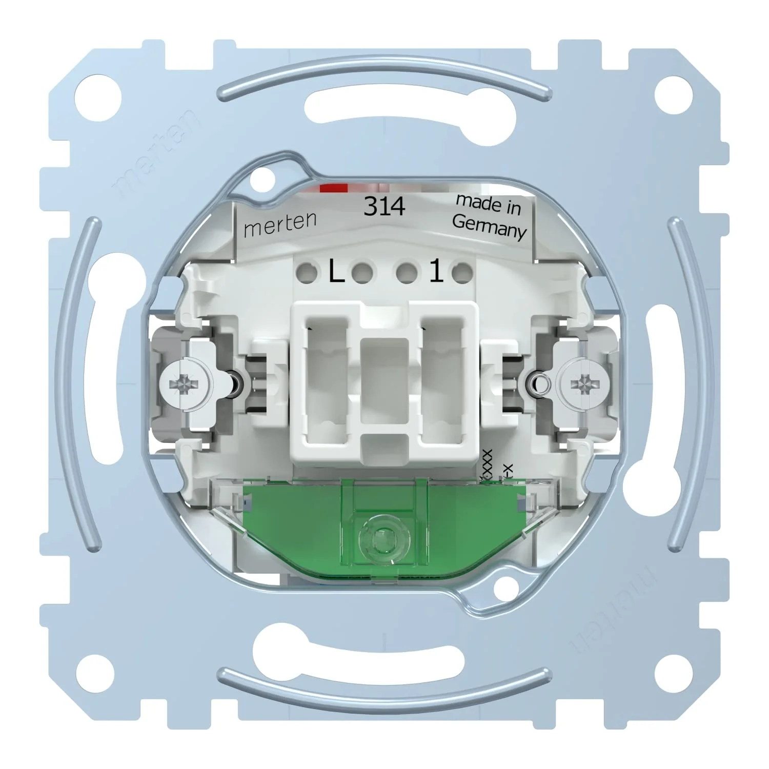 Merten MEG3106-0000 Two-way switch insert 1 pole with indicator light 10 AX, 250 V AC plug-in terminals Single - Image 2